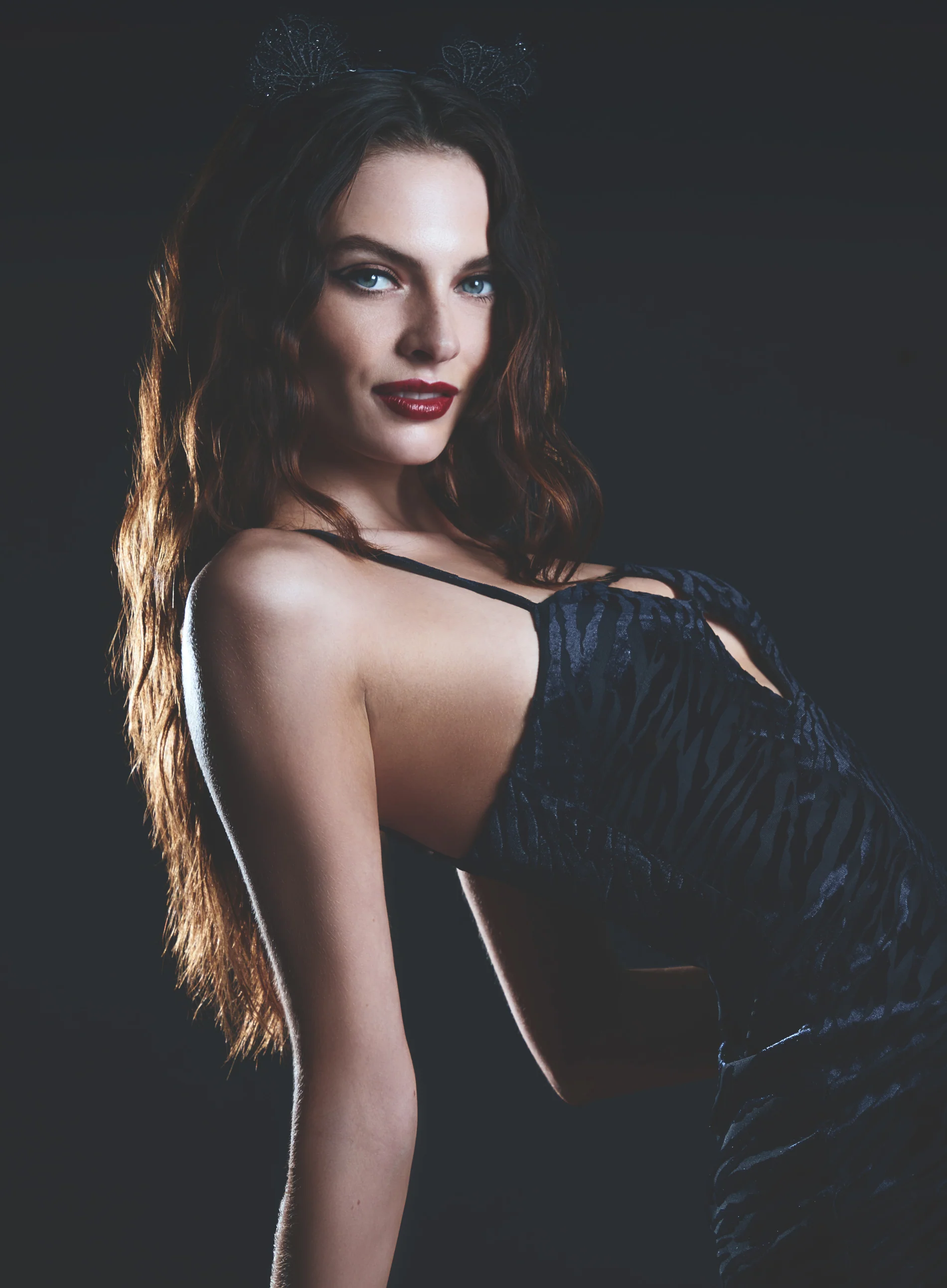 Zebra Velvet Mini Dress - Image 6