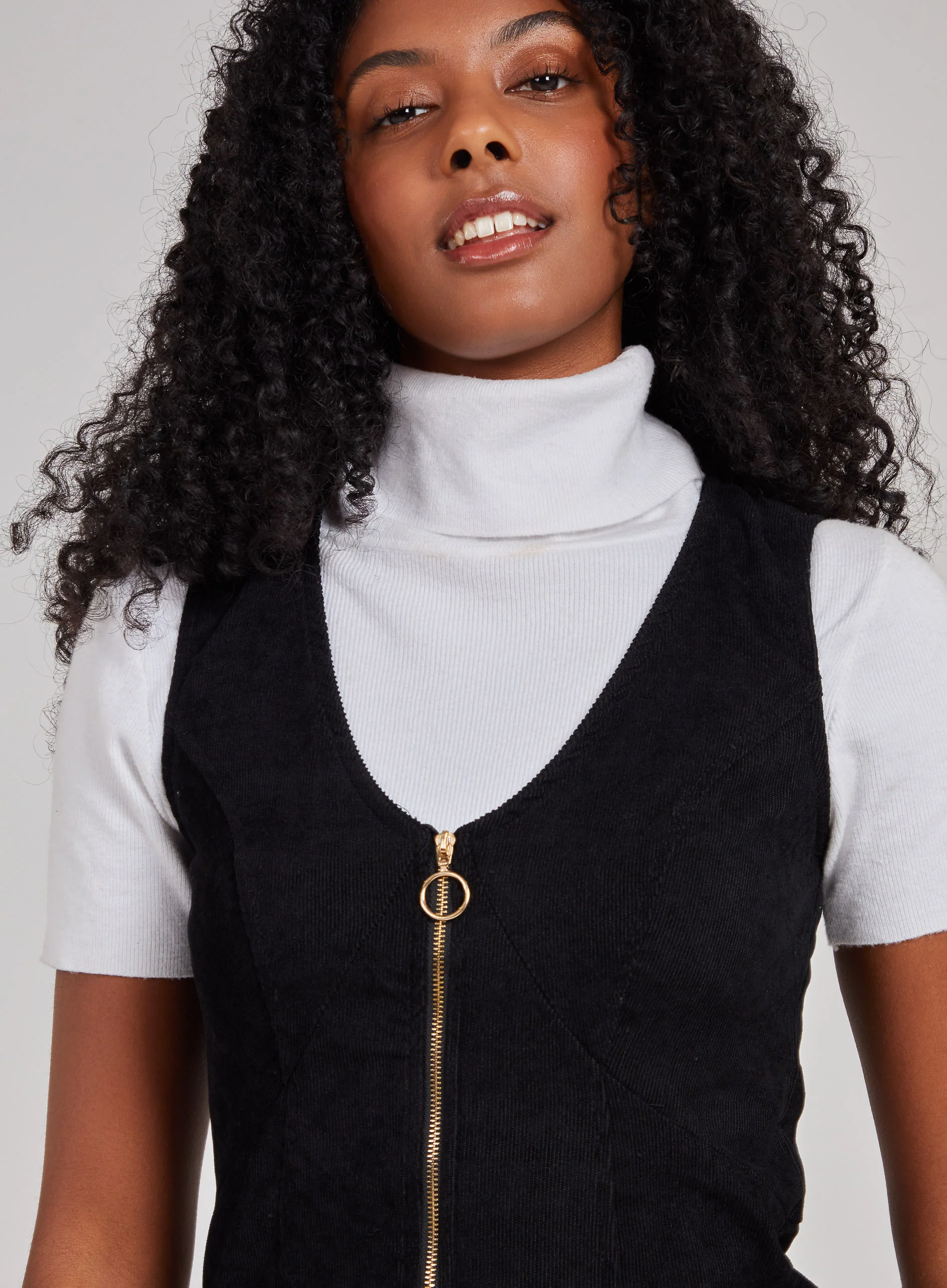 Zip Through Corduroy Dress - Image 4
