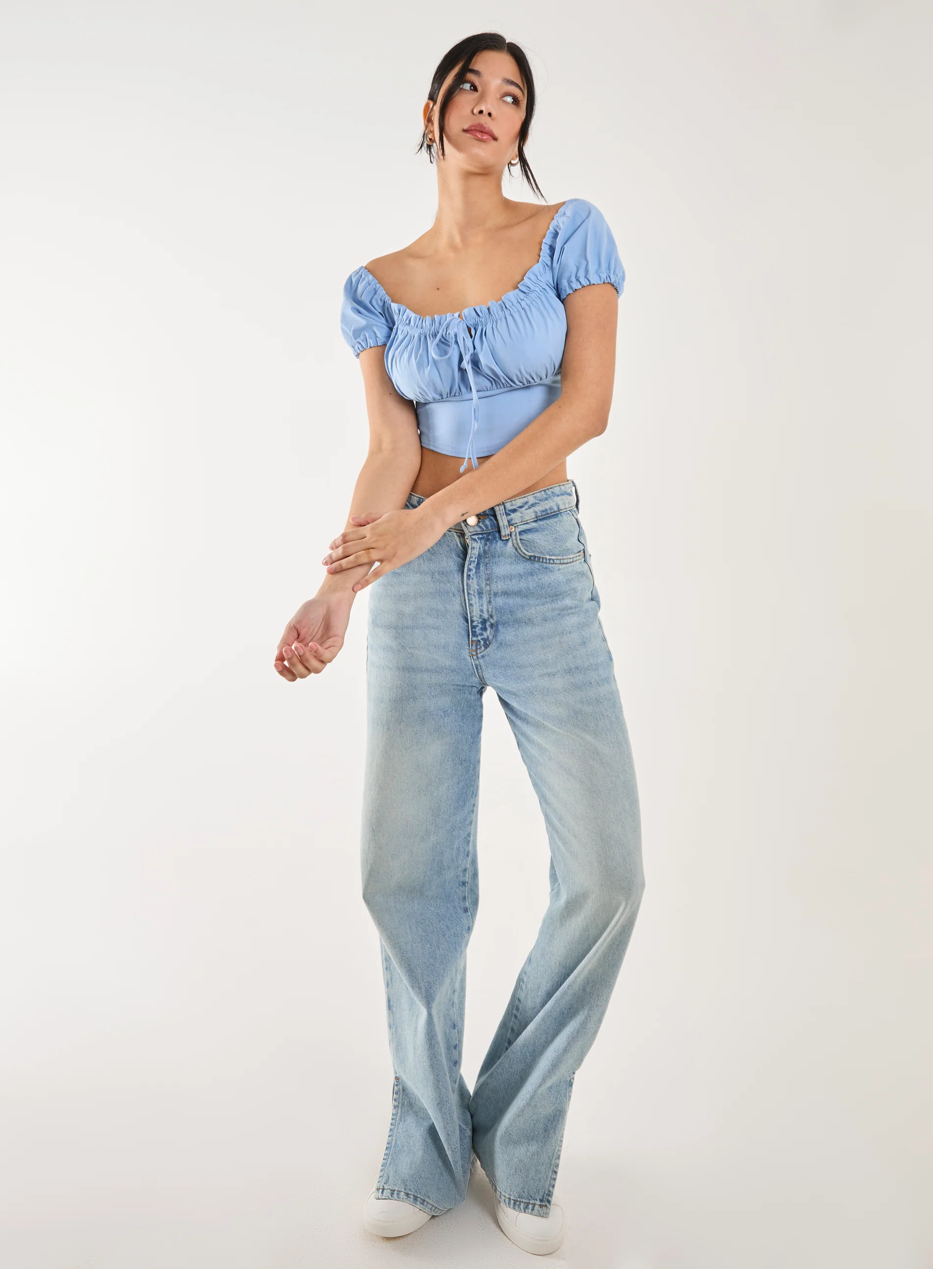 Bengaline Milkmaid Puff Sleeve Top - Image 2