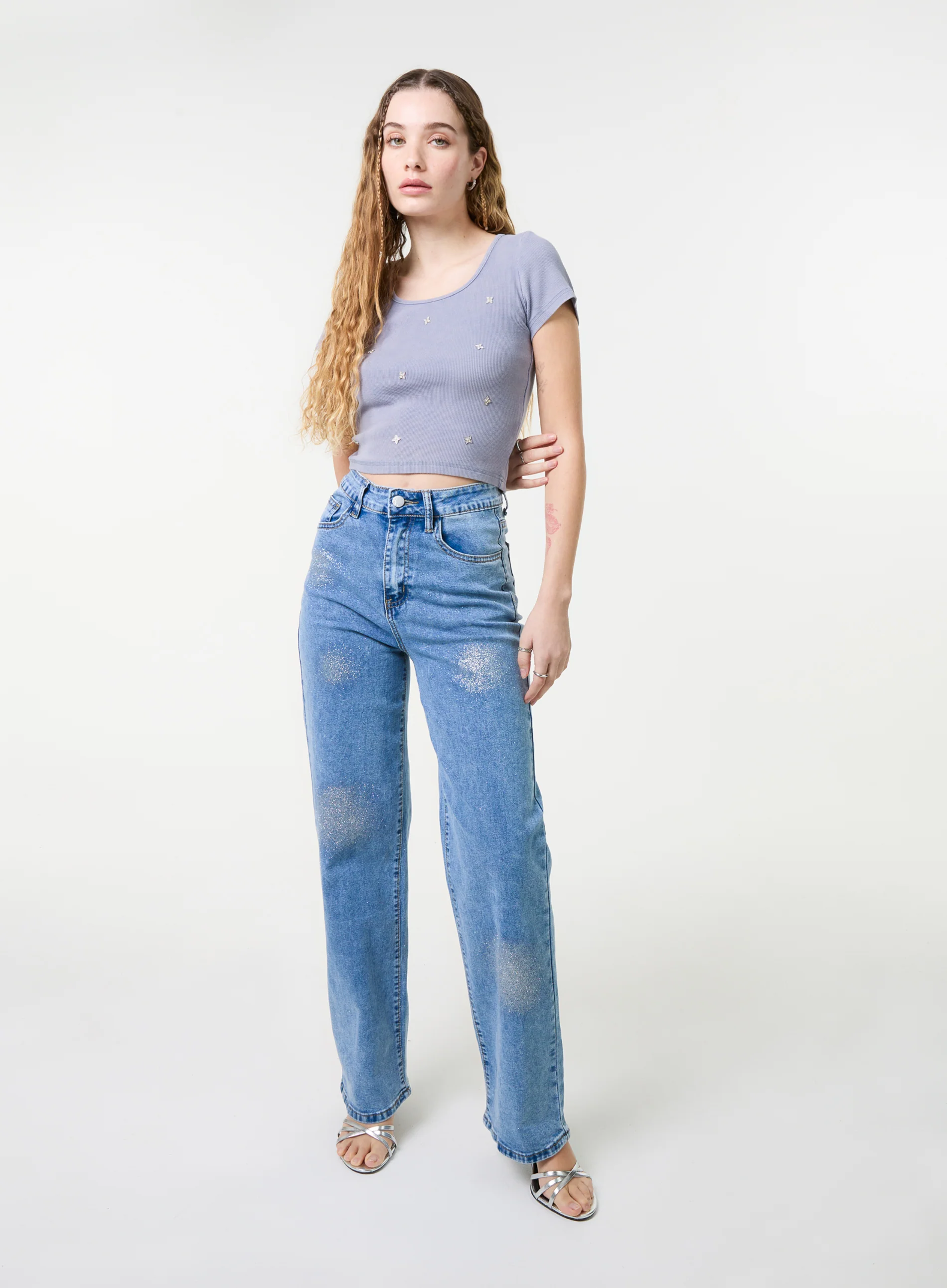 Embellished Wash Rib Top - Image 2
