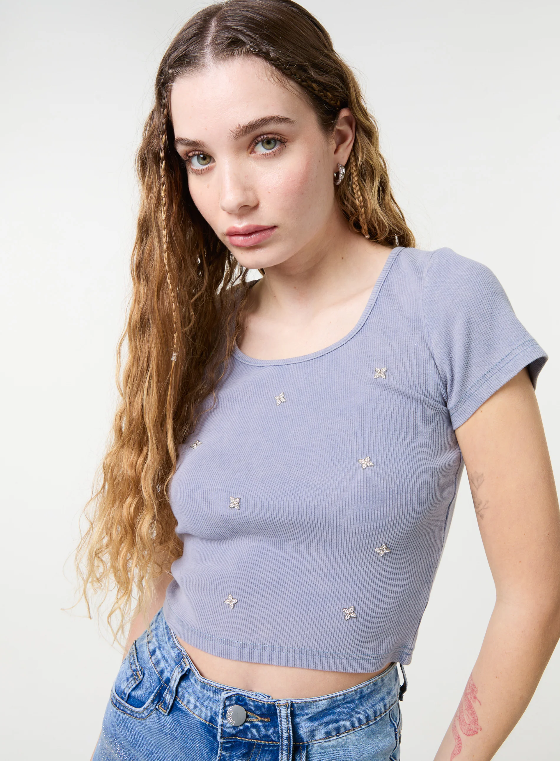 Embellished Wash Rib Top - Image 3