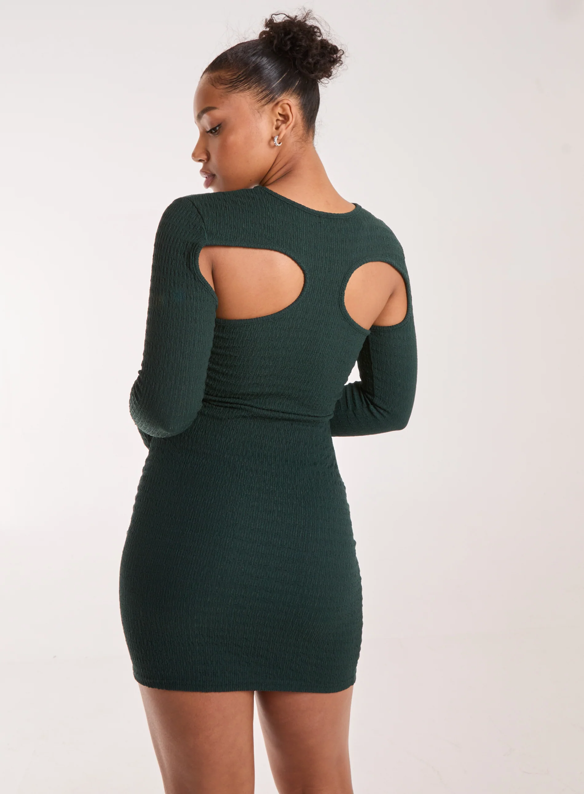 Popcorn Scoop Racer Long Sleeve Mini Dress - Image 4