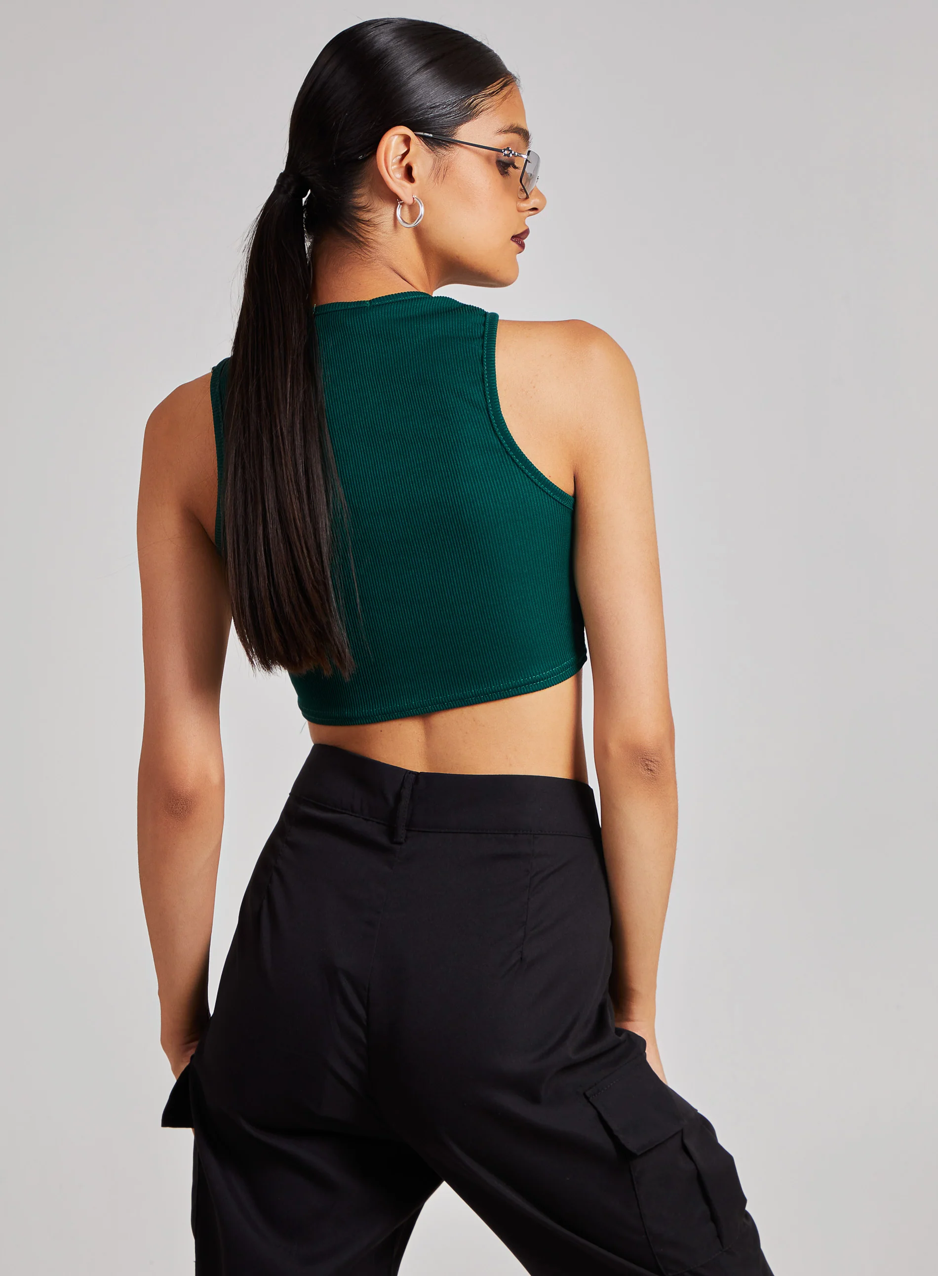 Printed Ribbed Crop Top - Image 5