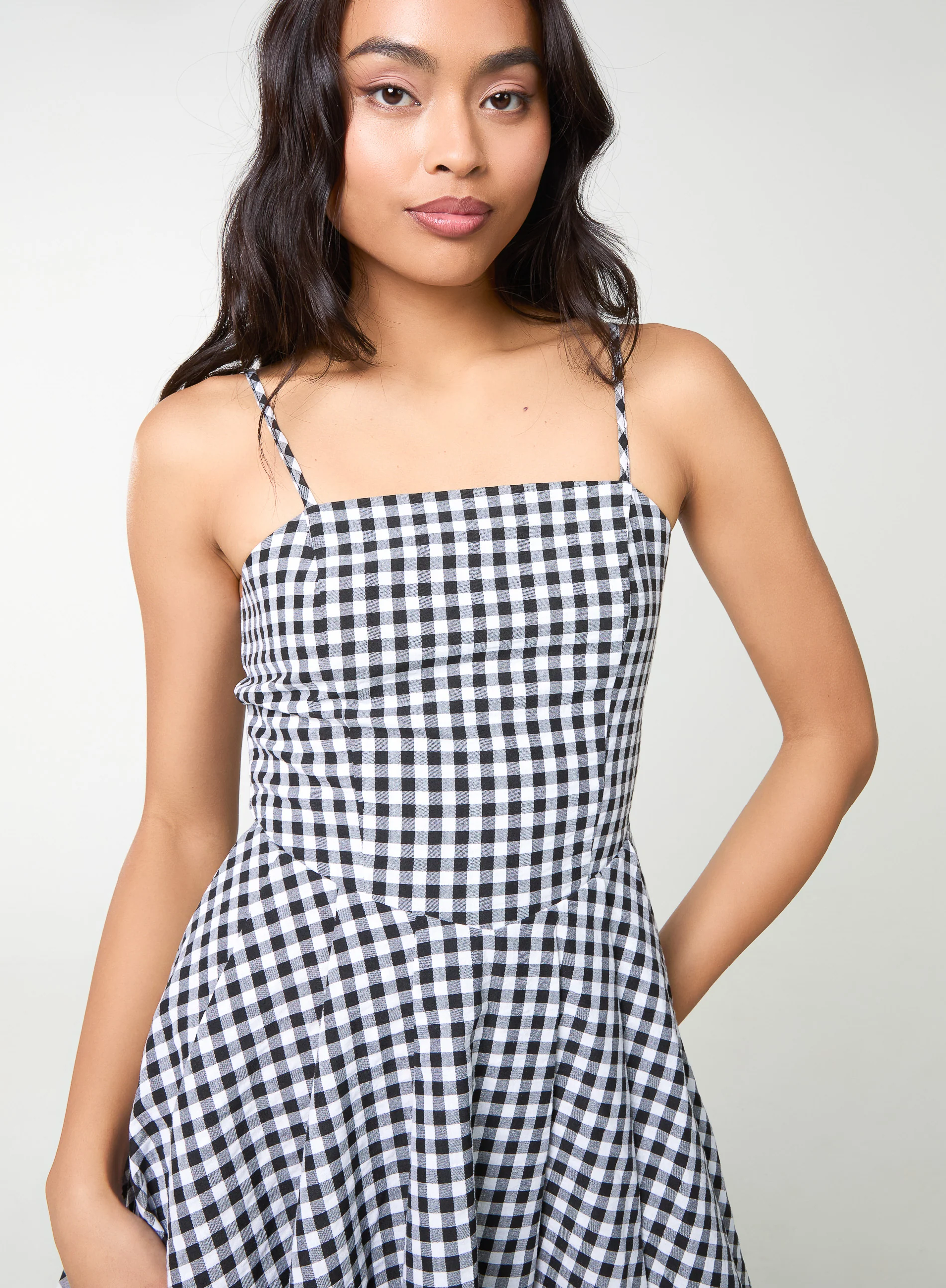 Bow Back Gingham Mini Dress - Image 4