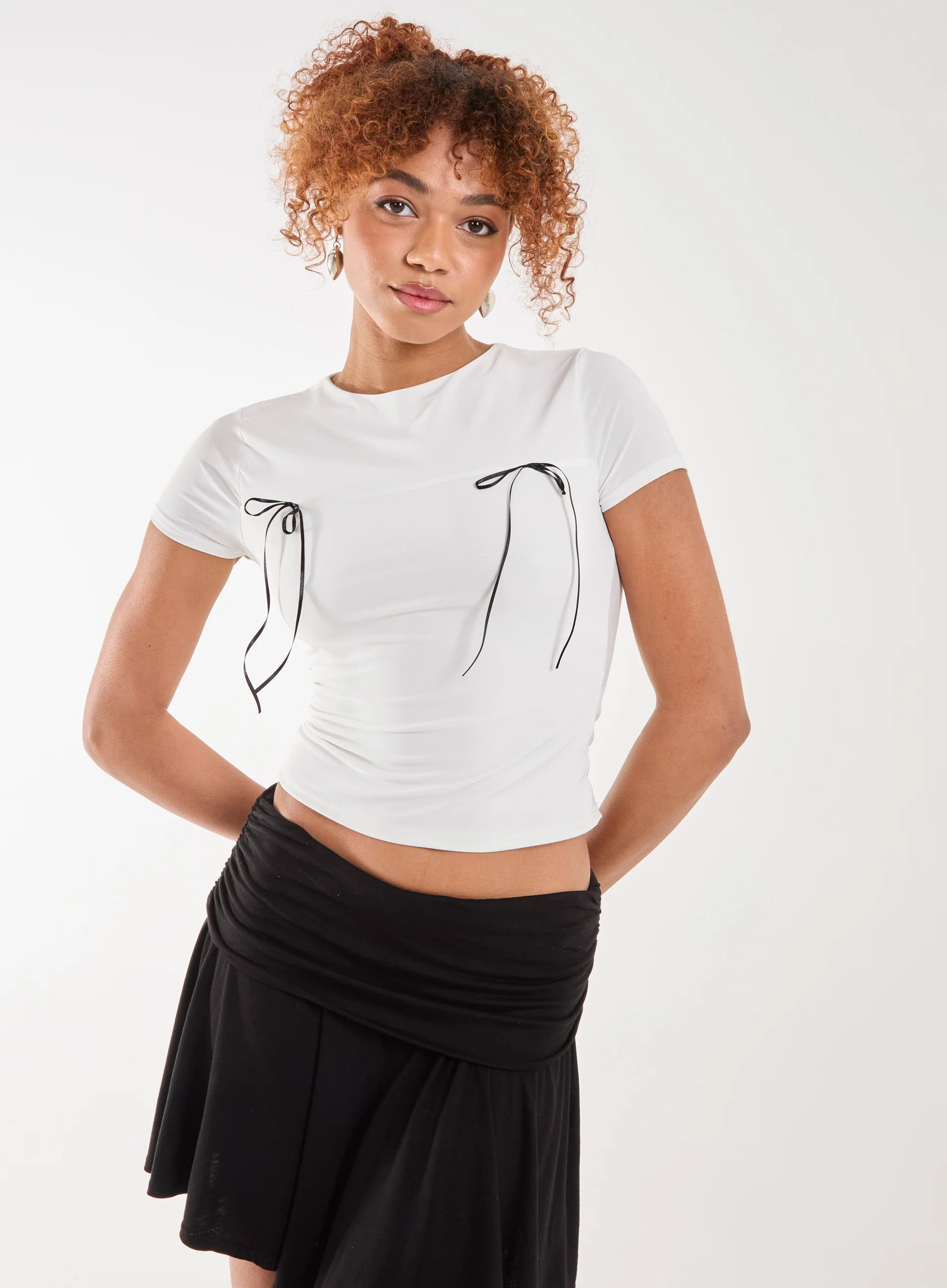 Bow Detail T-Shirt - Image 2