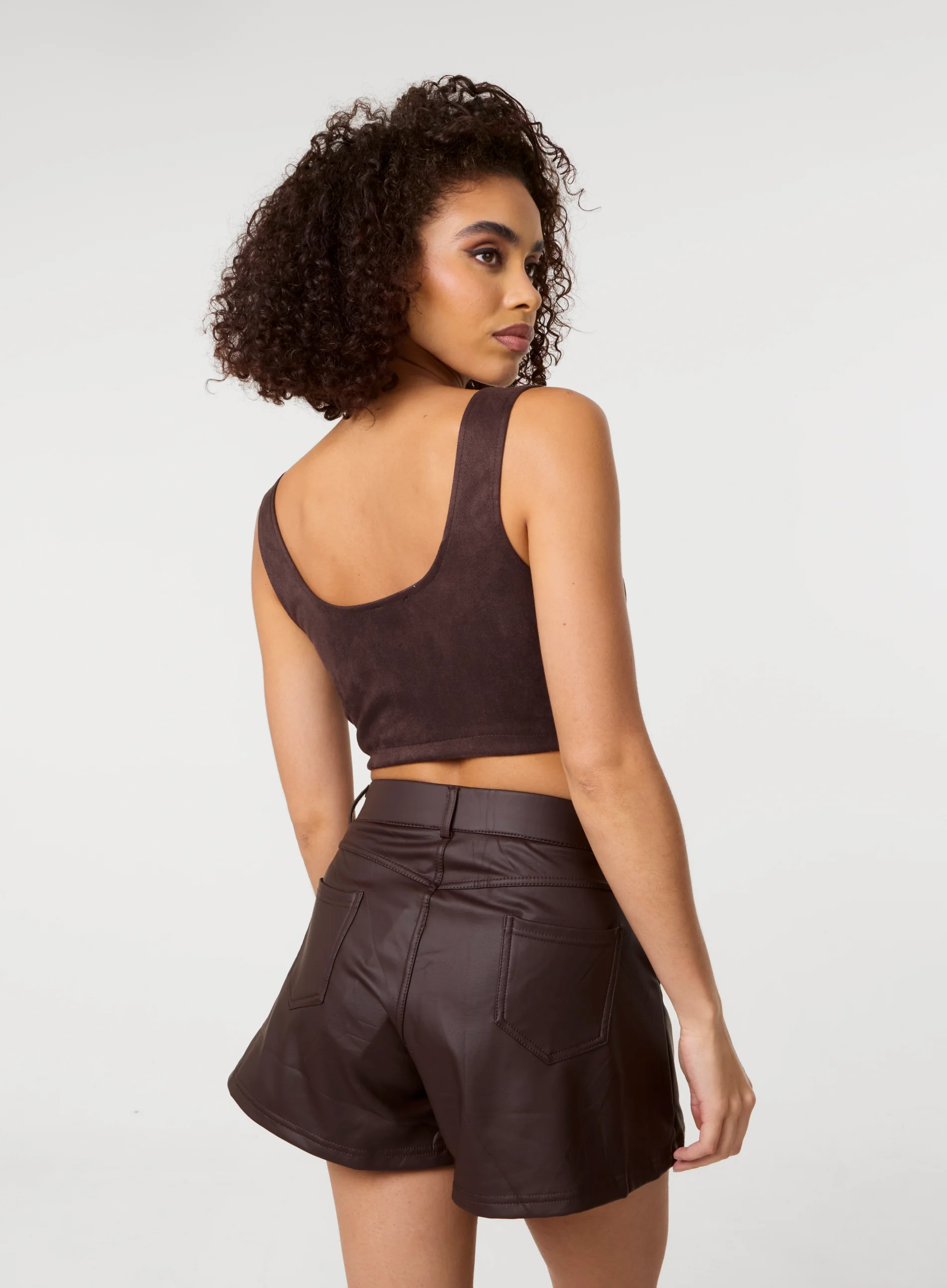 Bra Cup Suede Top - Image 4