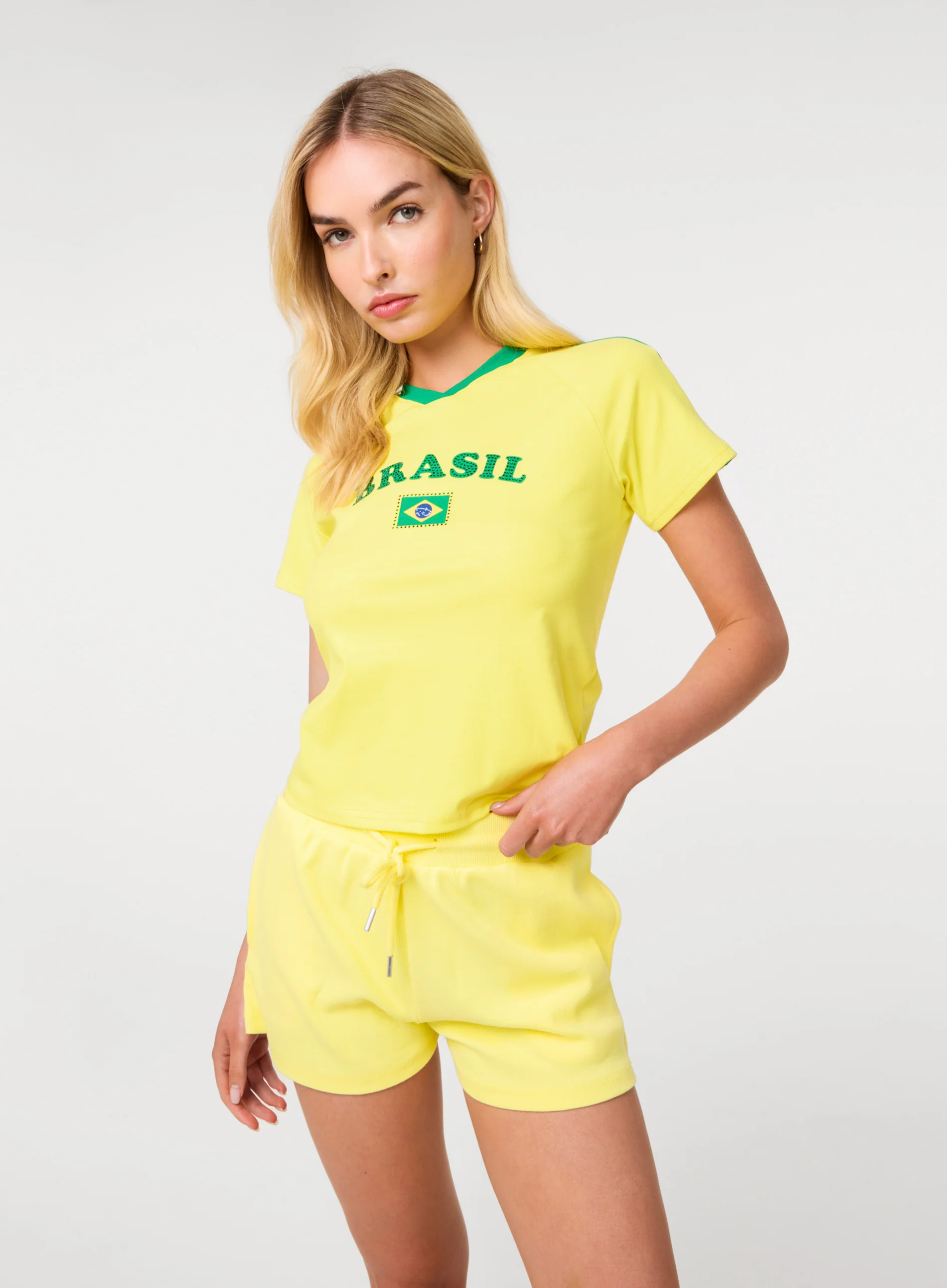 Brasil Embellished Football T-Shirt