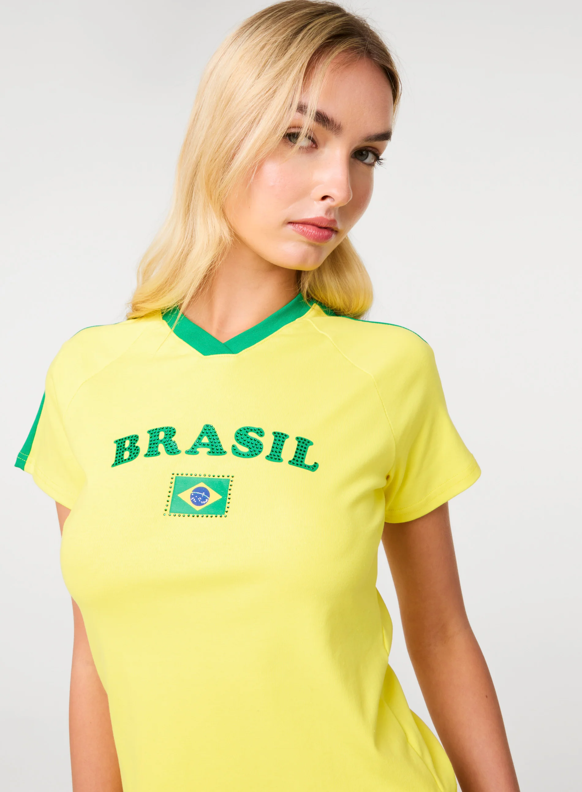 Brasil Embellished Football T-Shirt - Image 3