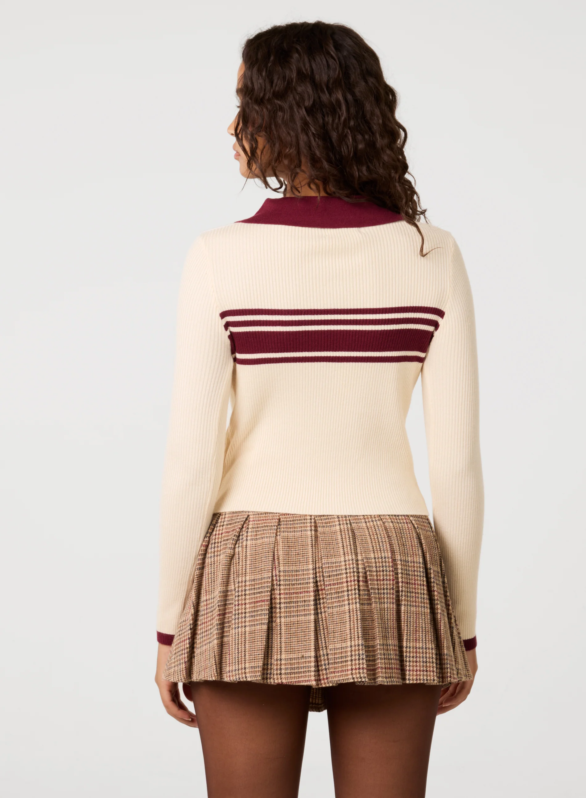 Stripe Front Zip Up Sweatshirt - Image 4