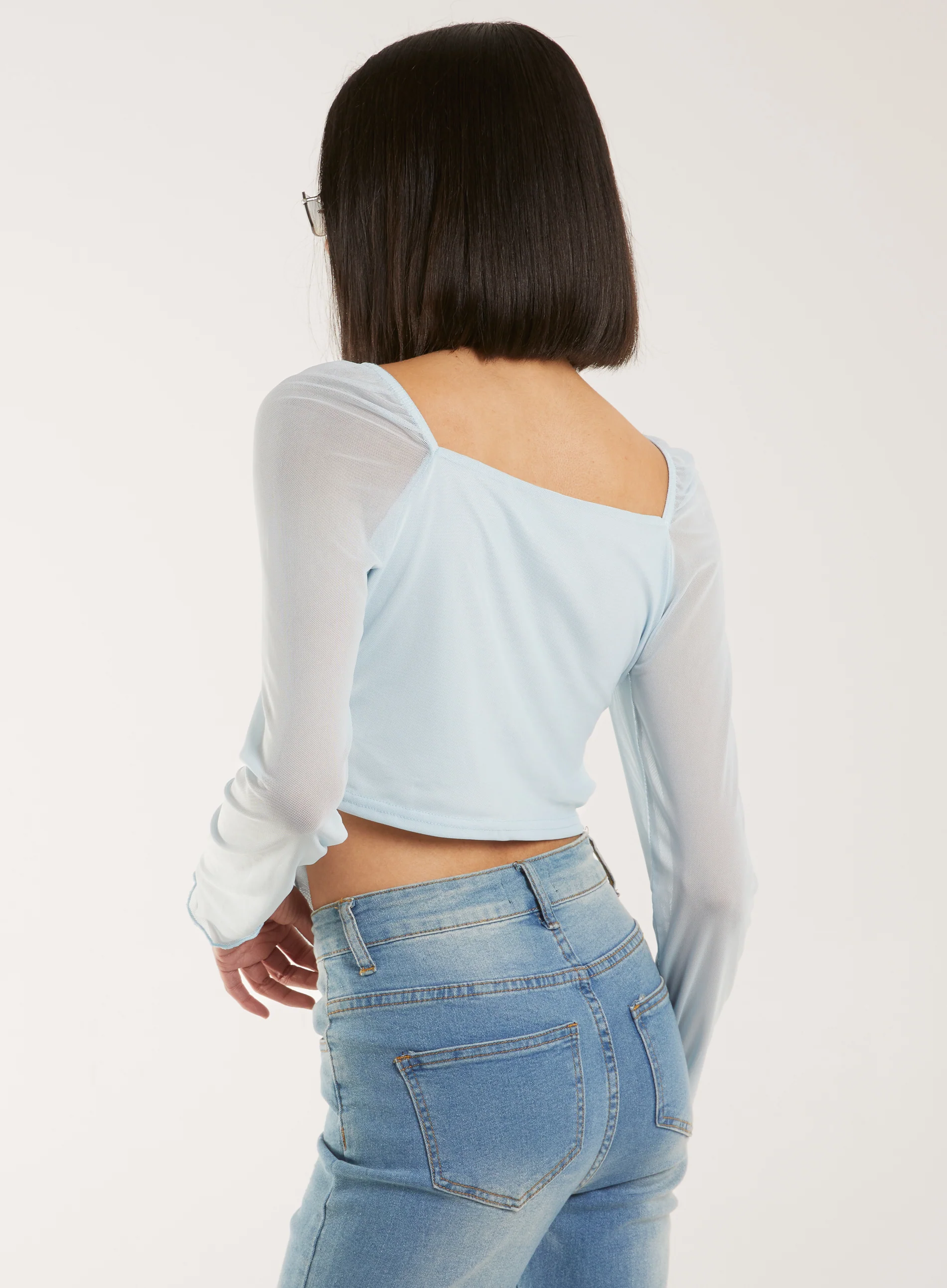 Butterfly Long Sleeve Mesh Top - Image 6
