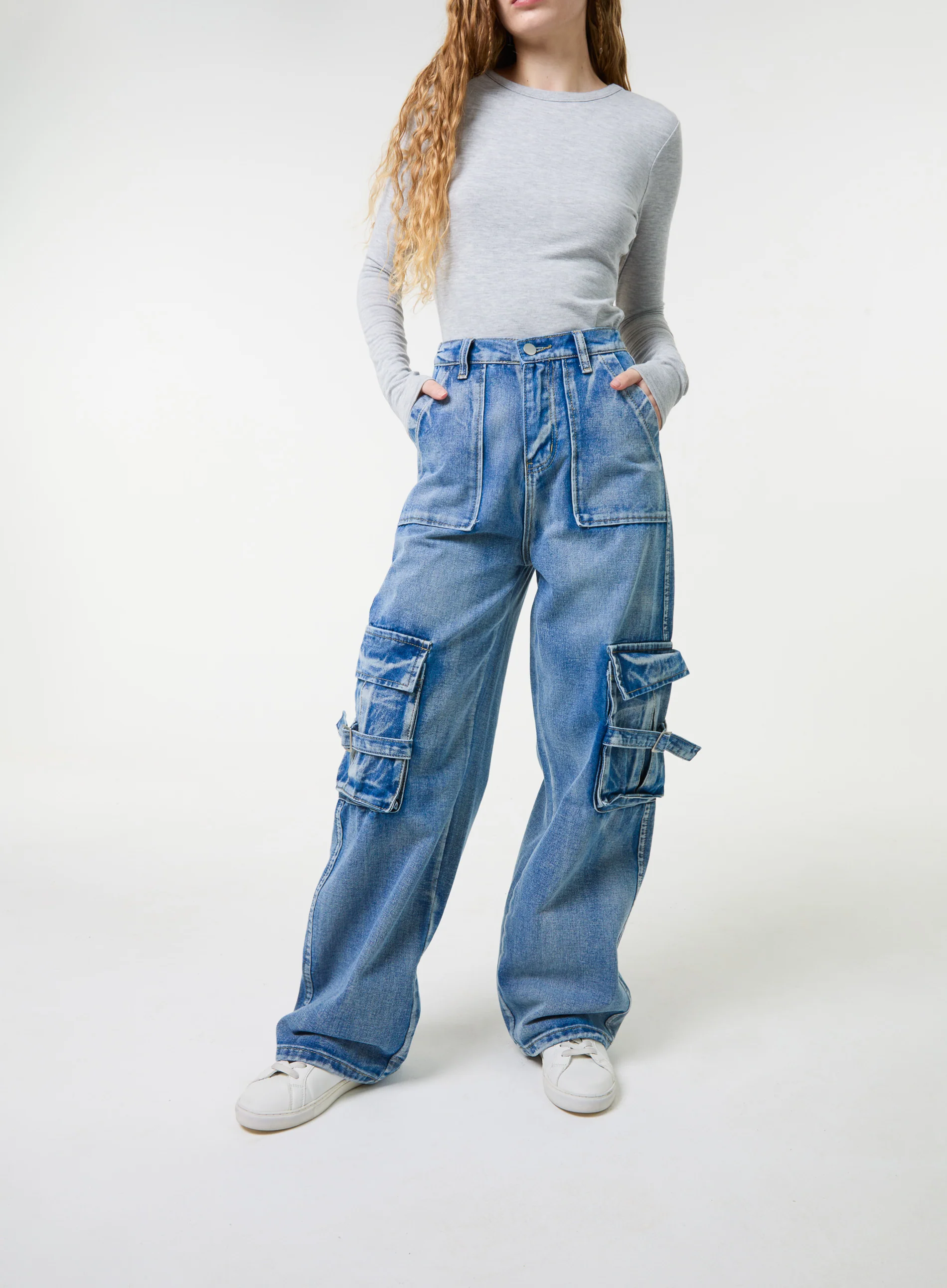 Casual Pocket Cargo Jeans - Image 3