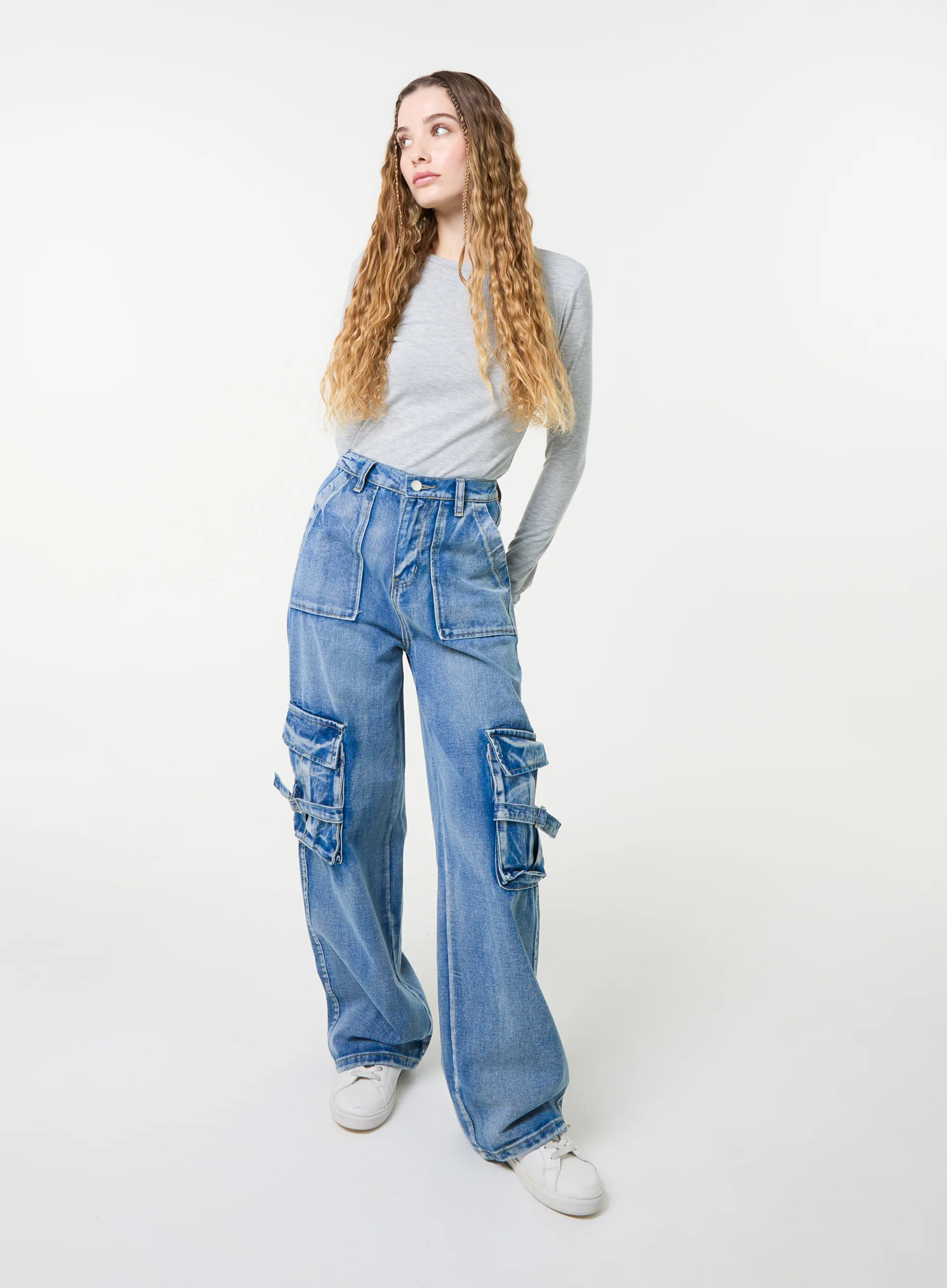 Casual Pocket Cargo Jeans - Image 4