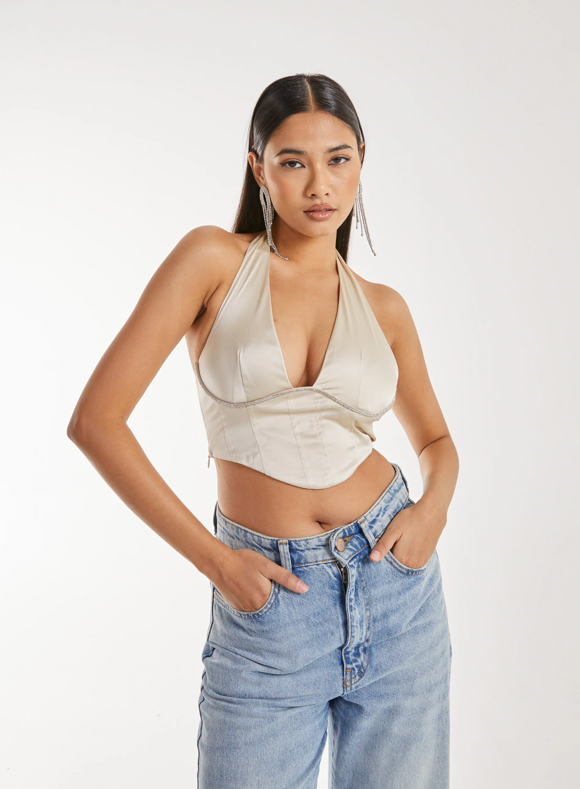Diamante Halter Neck Top - Image 3
