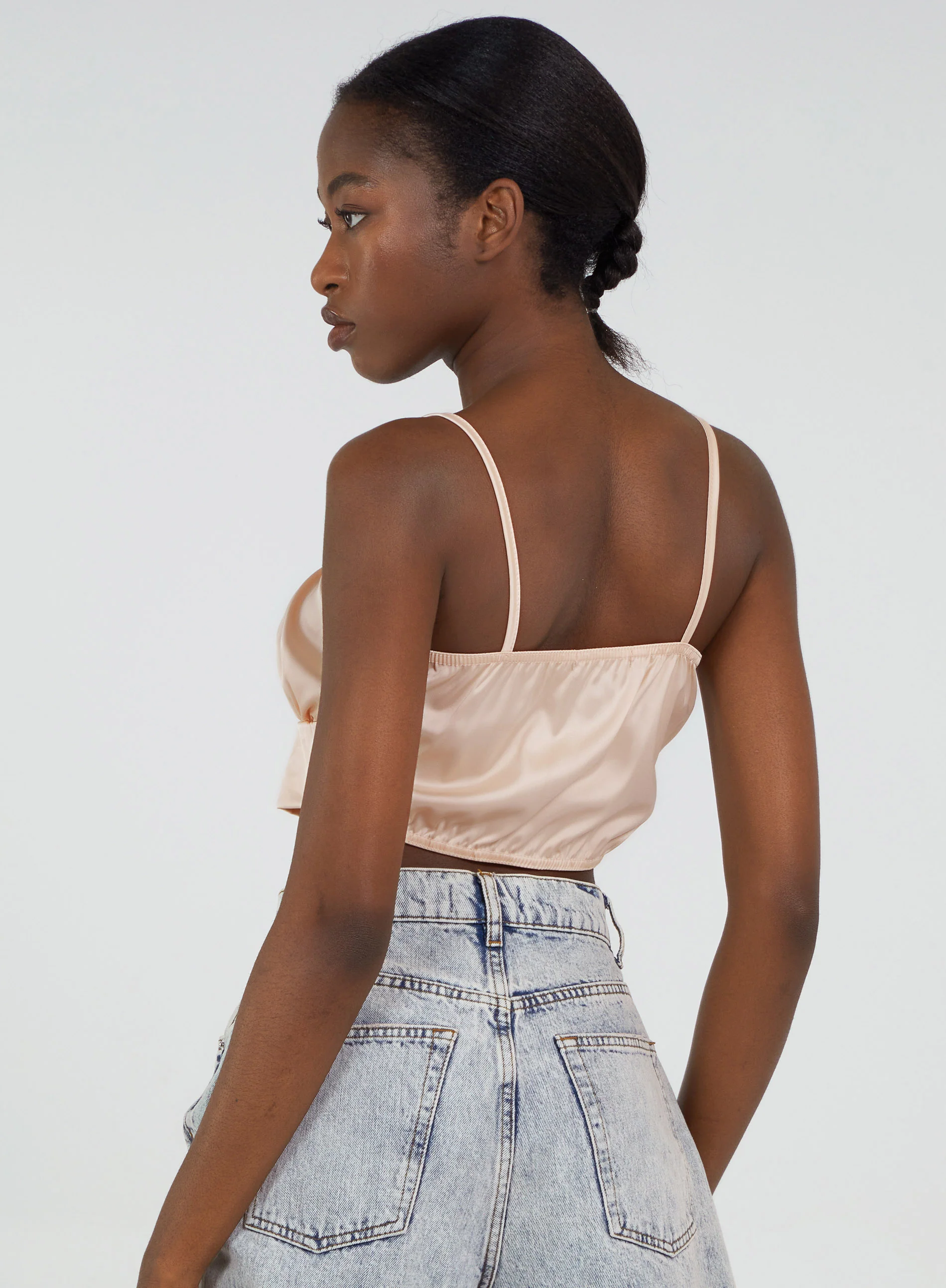 Satin Ruched Cami Top - Image 4