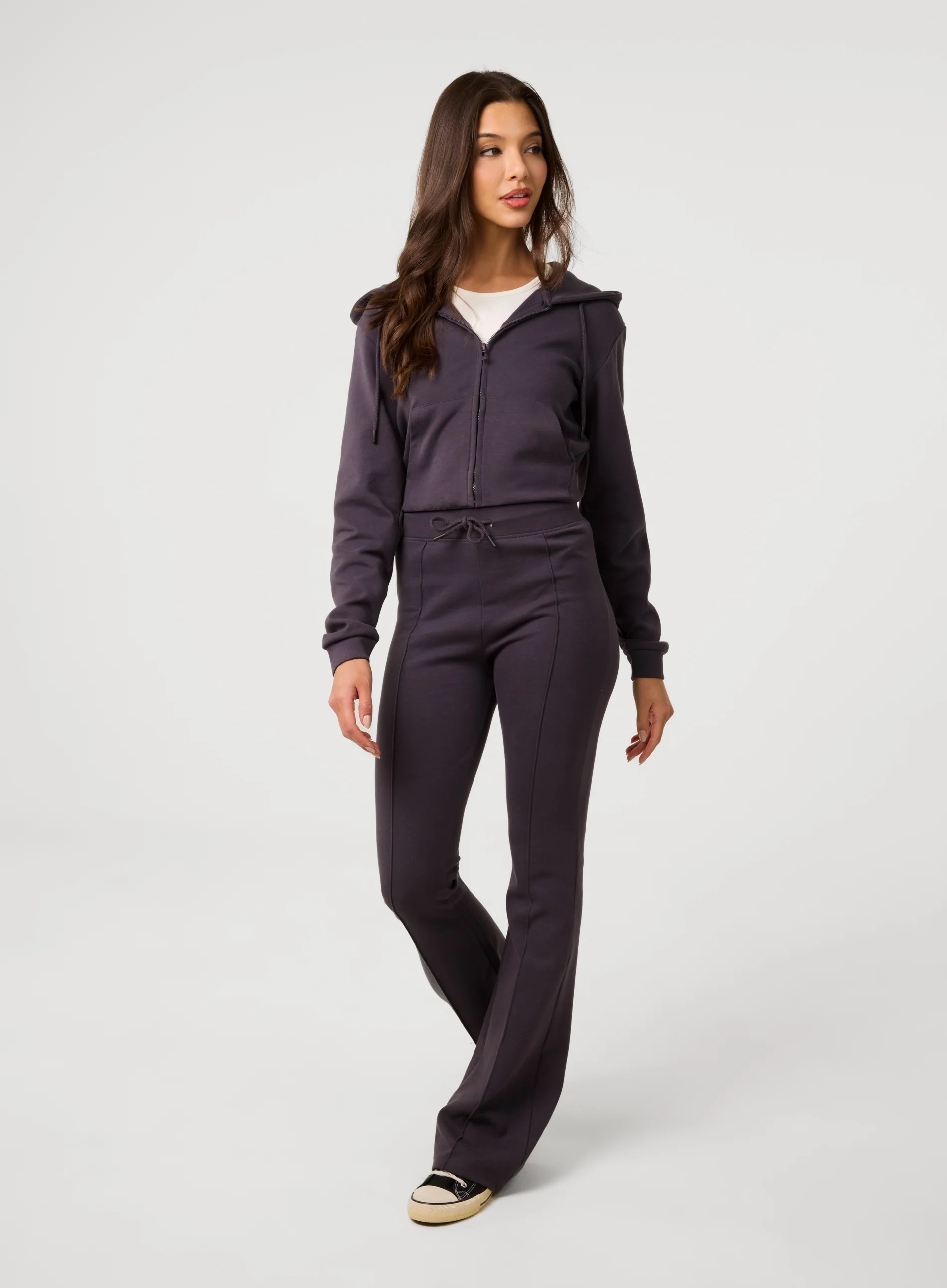 Pin Tuck Jersey Flares
