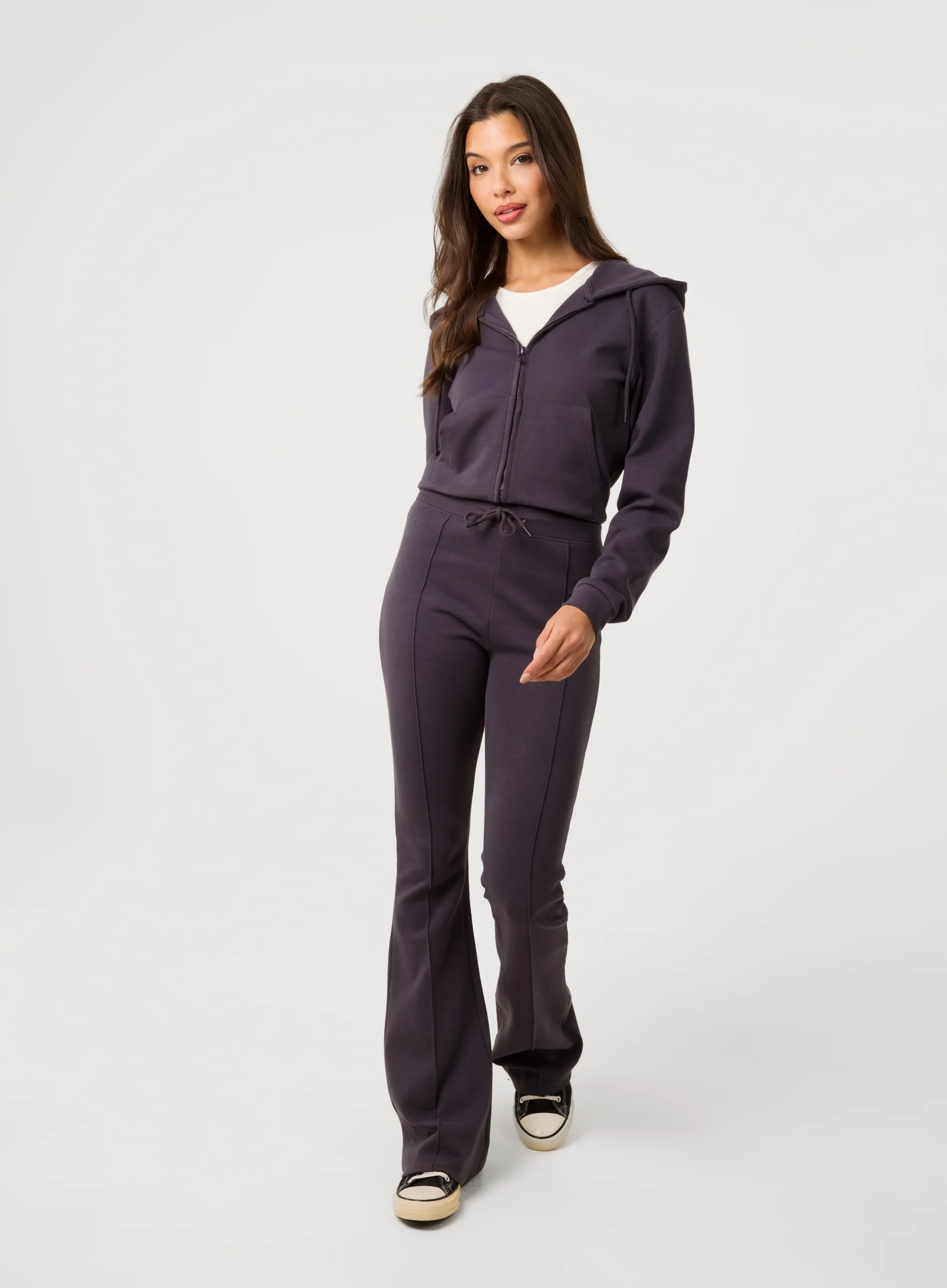 Zip Up Cropped Hoodie - Image 2
