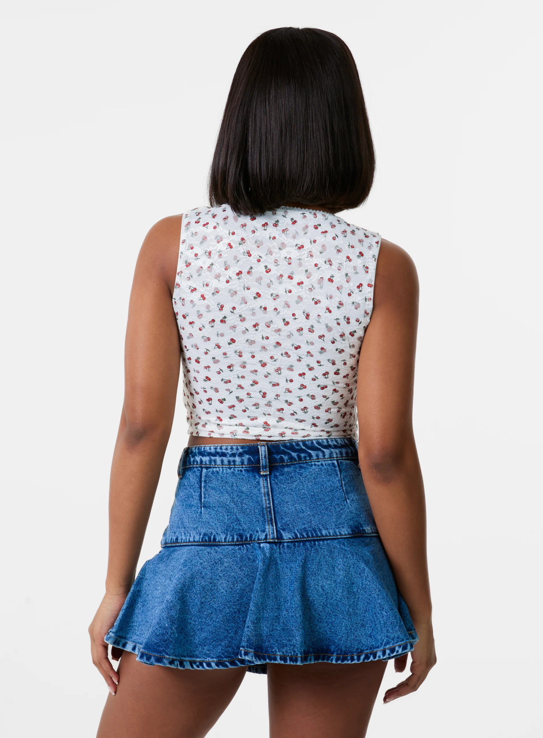Cherry Lace Crop Top - Image 4