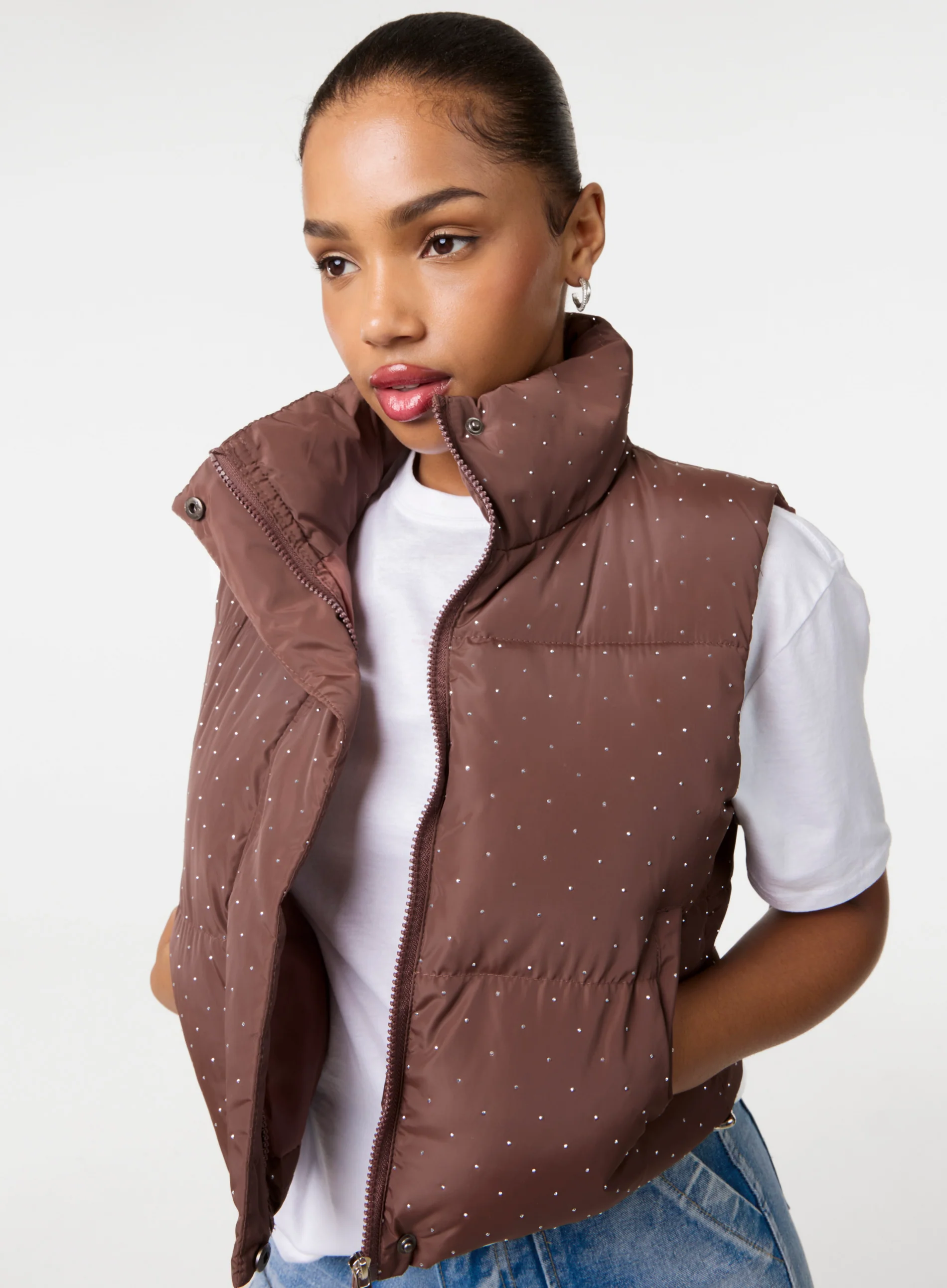Diamante Puffer Gilet - Image 3