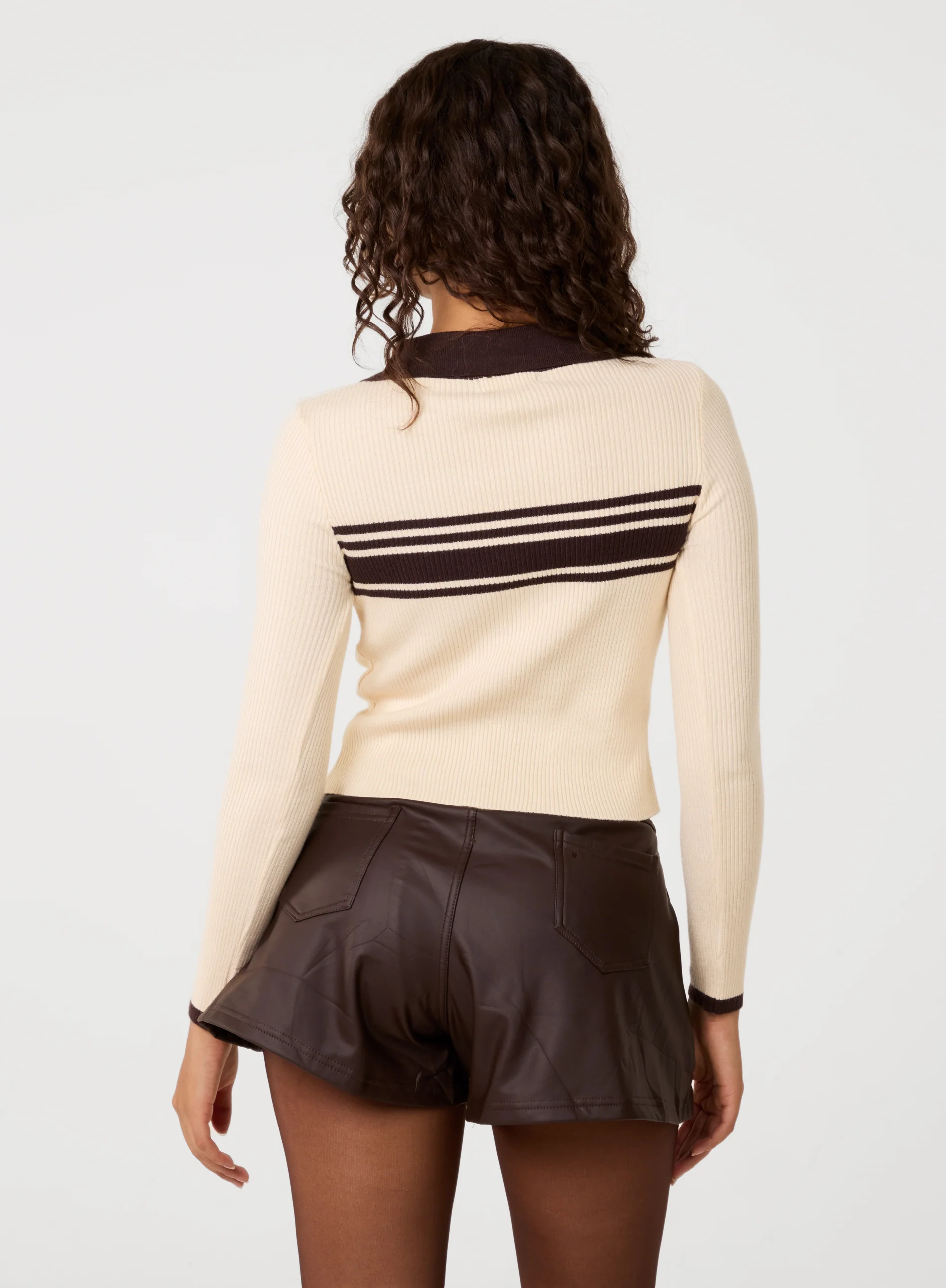Stripe Front Zip Up Sweatshirt - Image 4