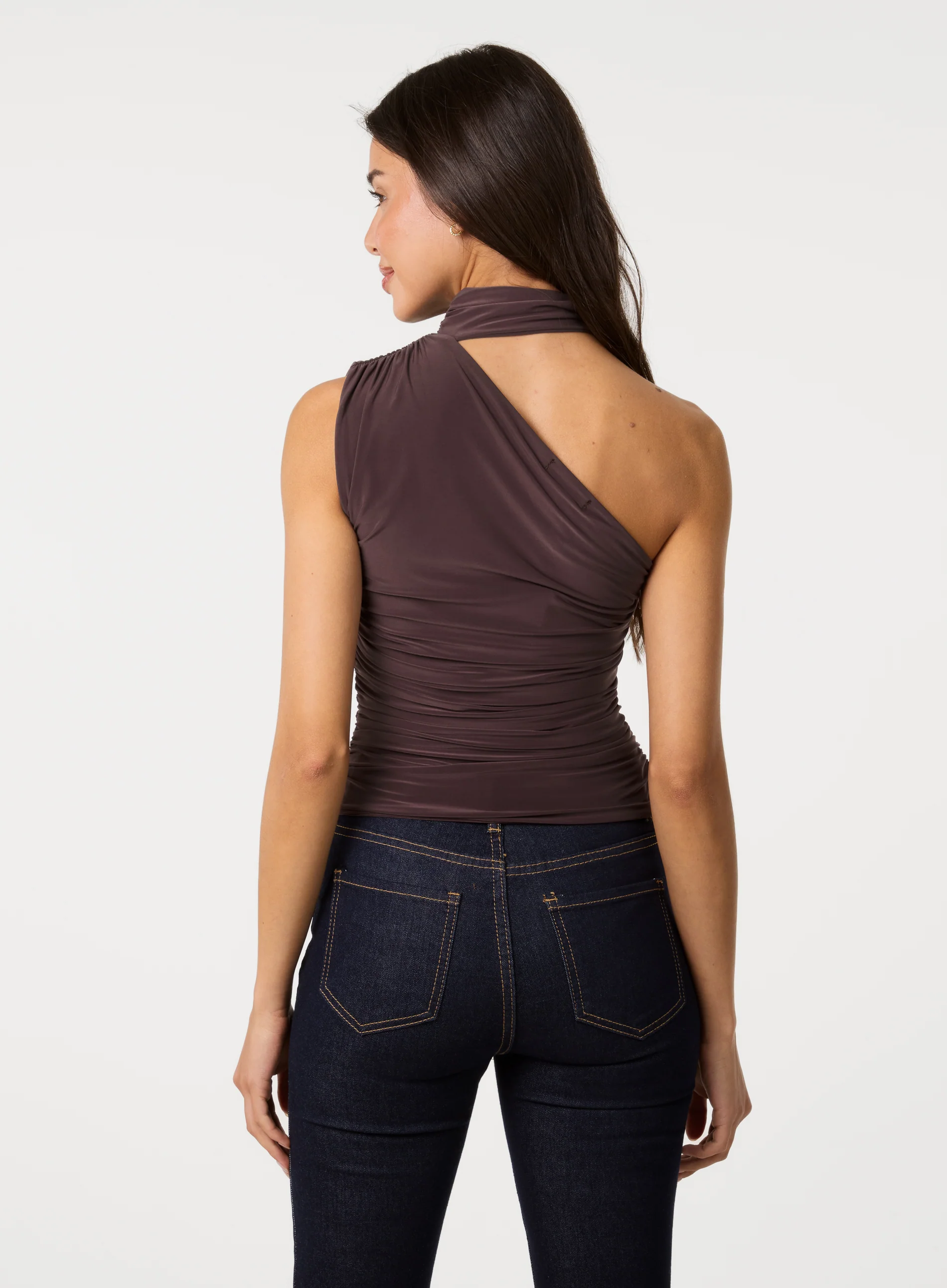 Choker Scarf Detail Slinky Top - Image 4