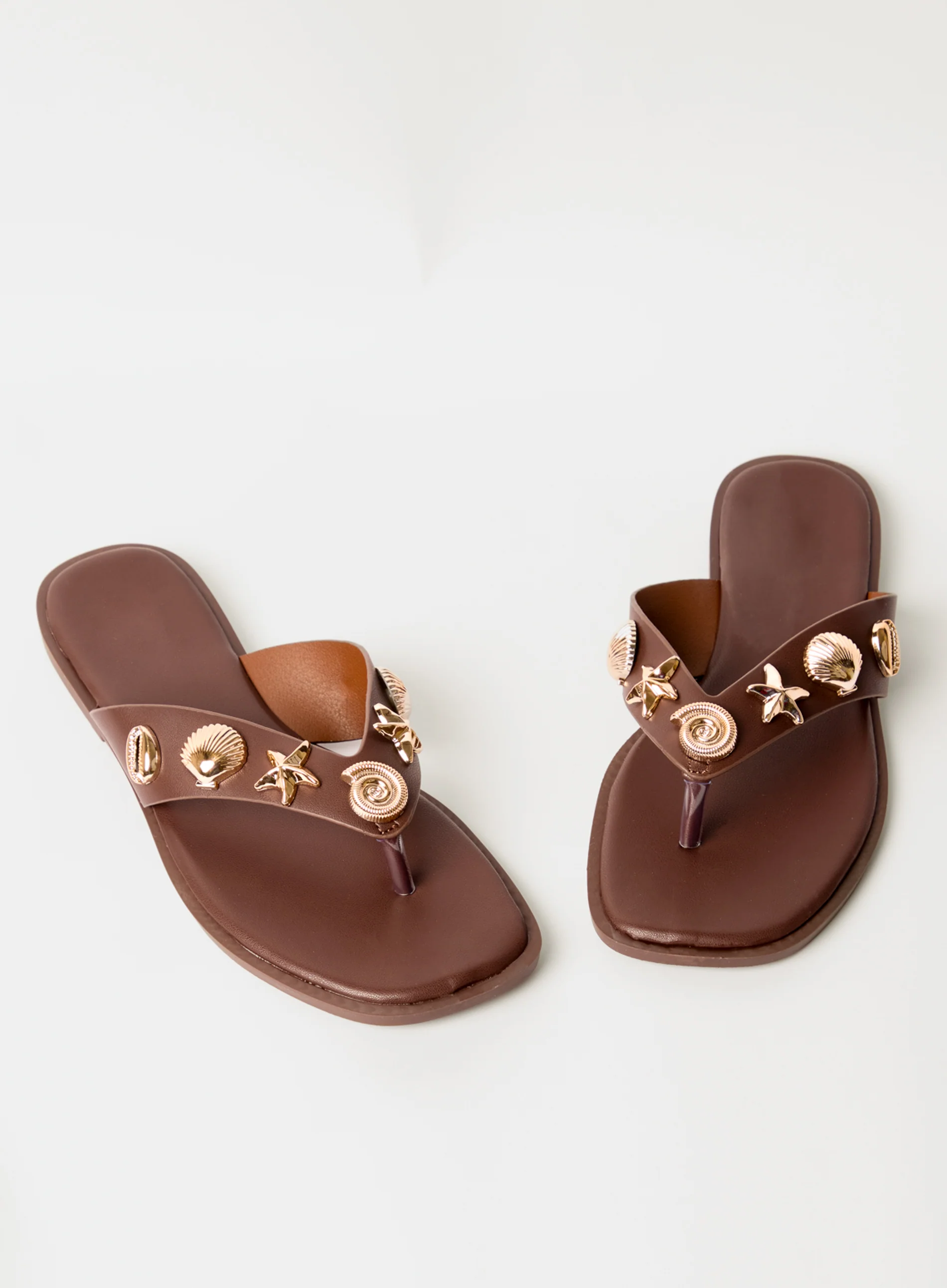 Seashell Embellished Flip Flops - Image 4