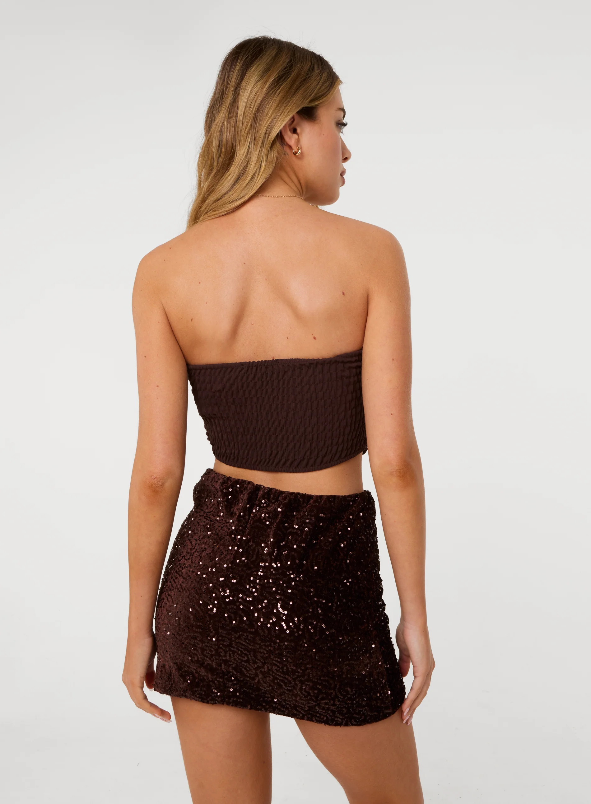 Velvet Sequin Bra Cup Bustier - Image 4