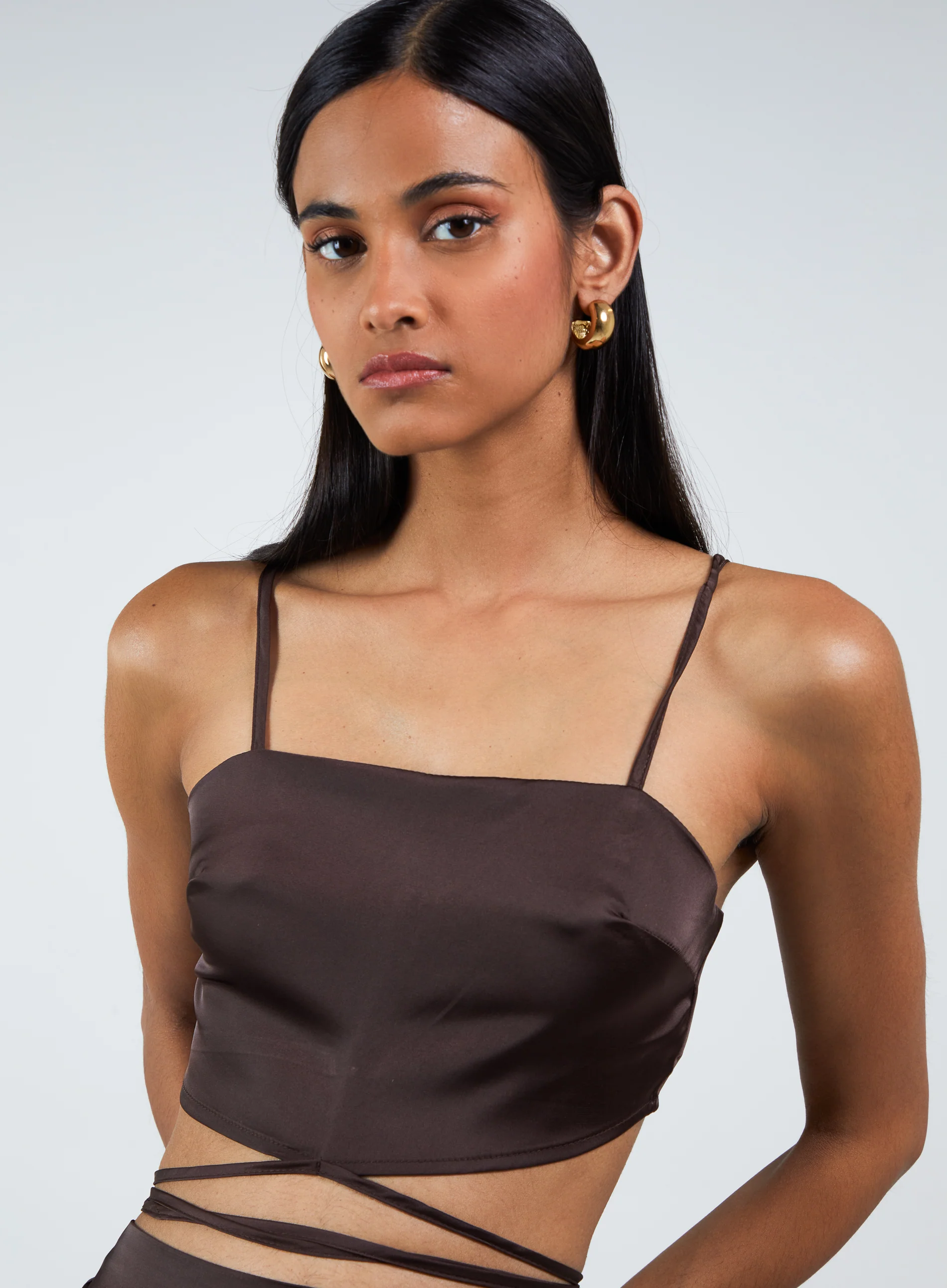 Silky Tie Wrap Cami Top - Image 4