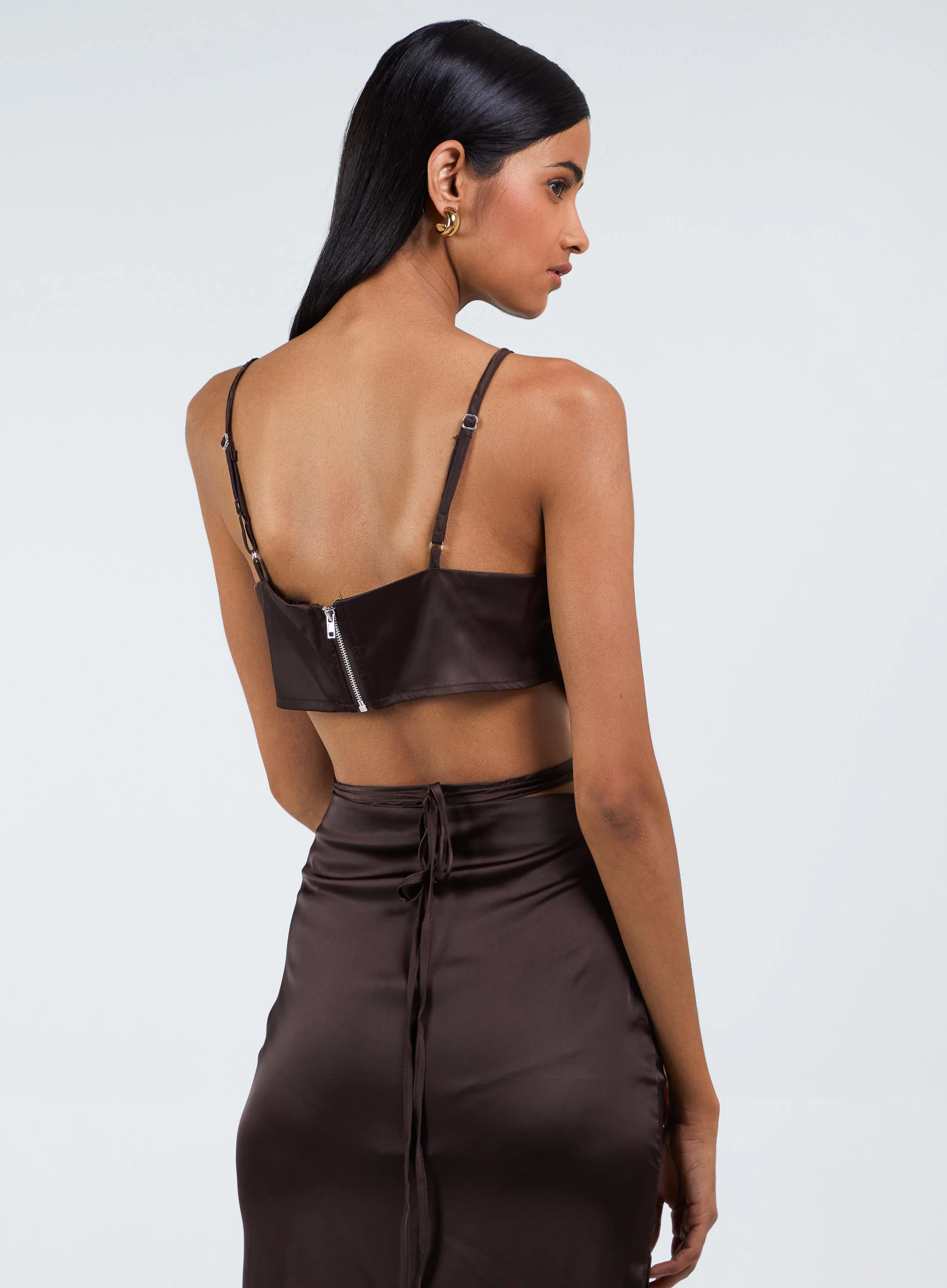Silky Tie Wrap Cami Top - Image 5
