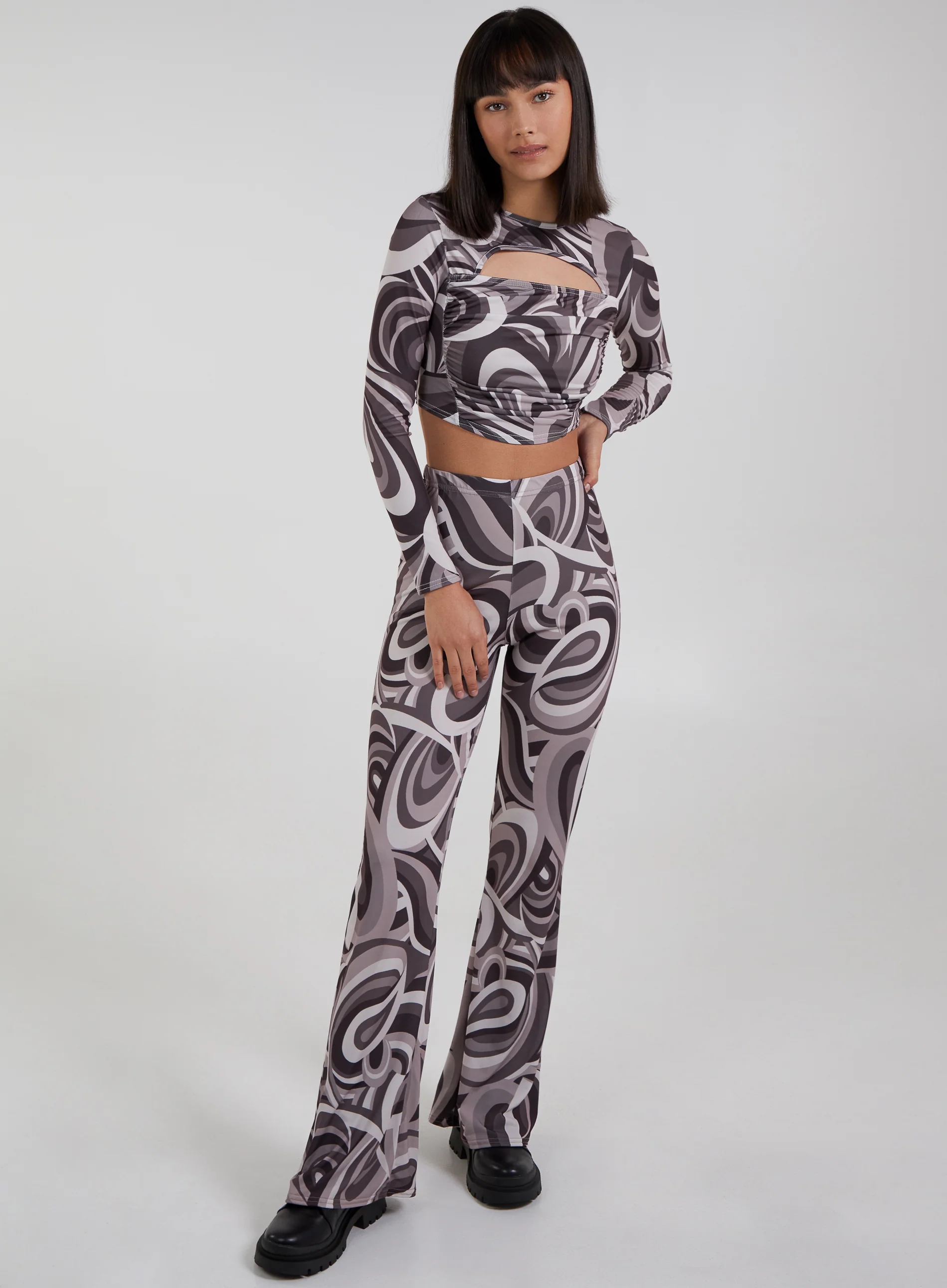 Swirl Print Cut Out Top - Image 2