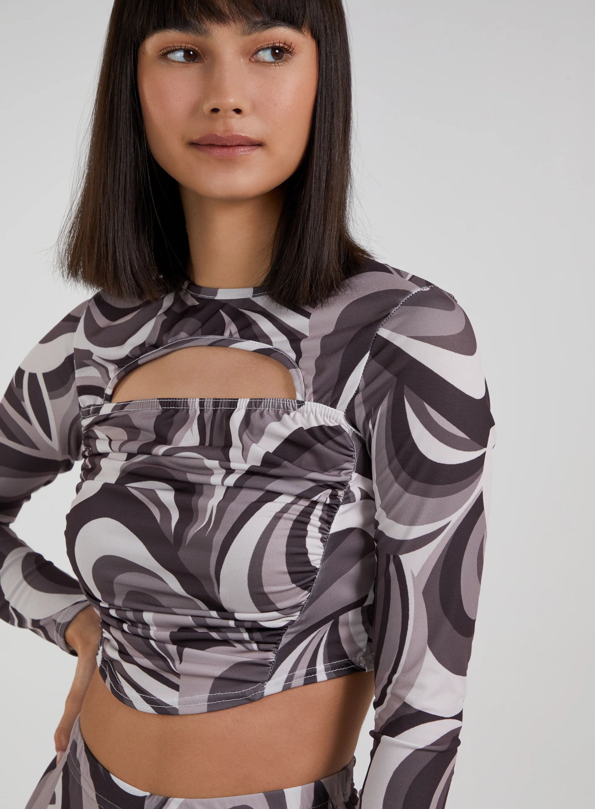 Swirl Print Cut Out Top - Image 3