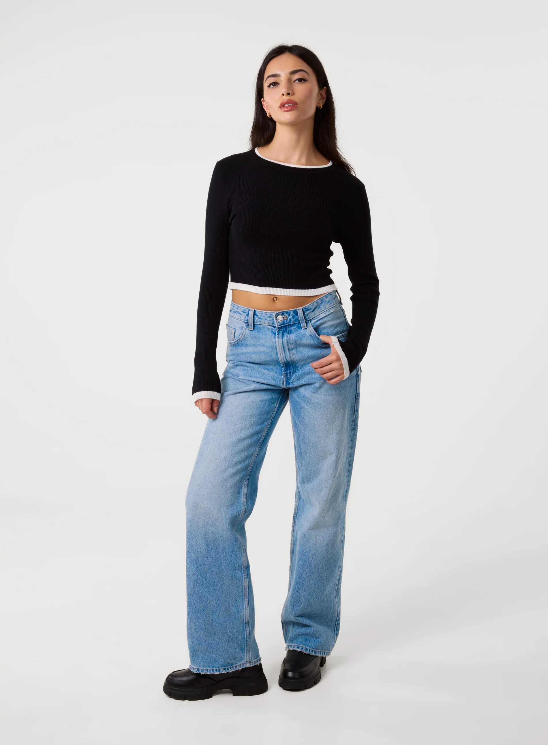Contrast Knitted Jumper - Image 2