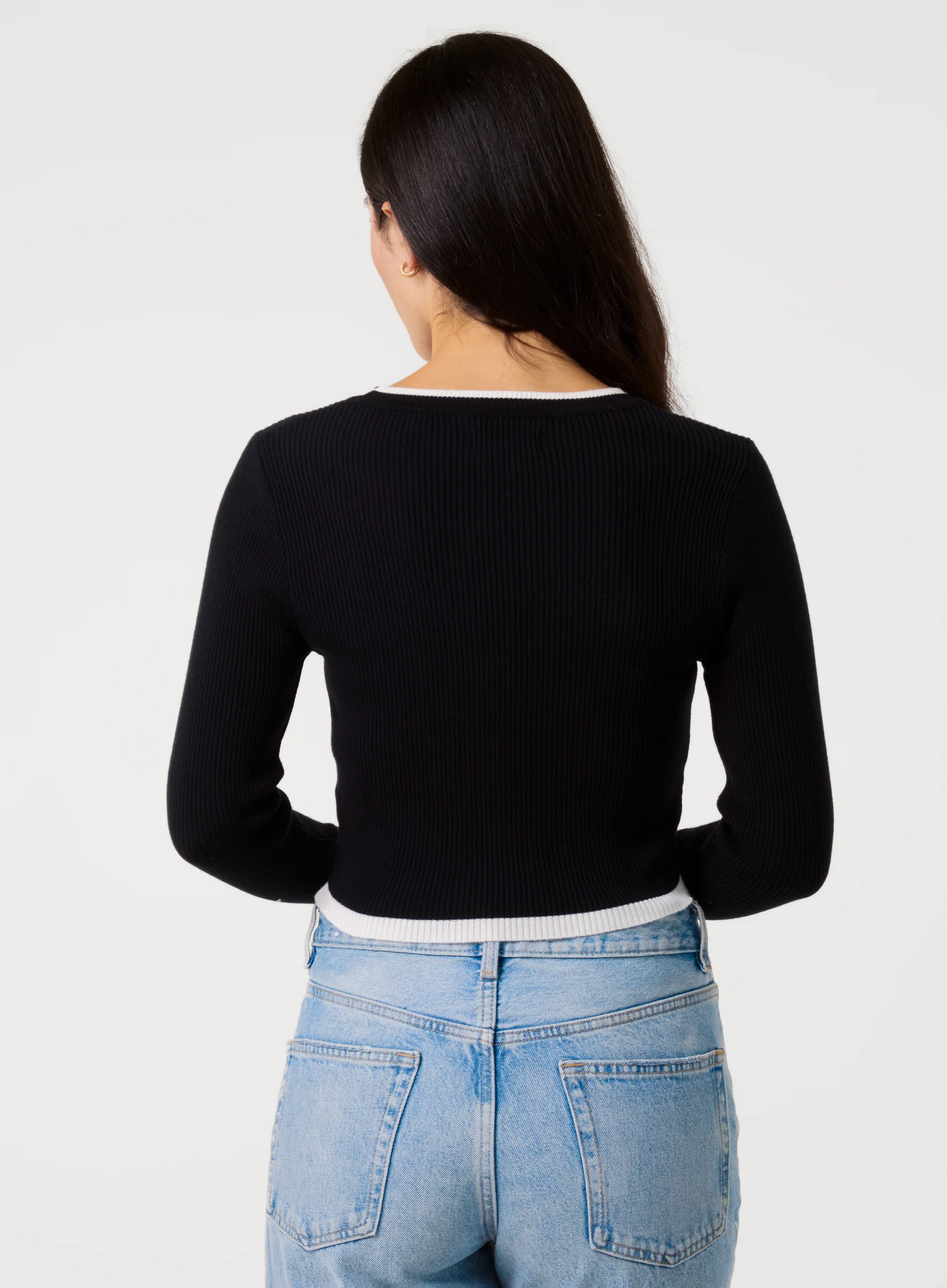 Contrast Knitted Jumper - Image 4