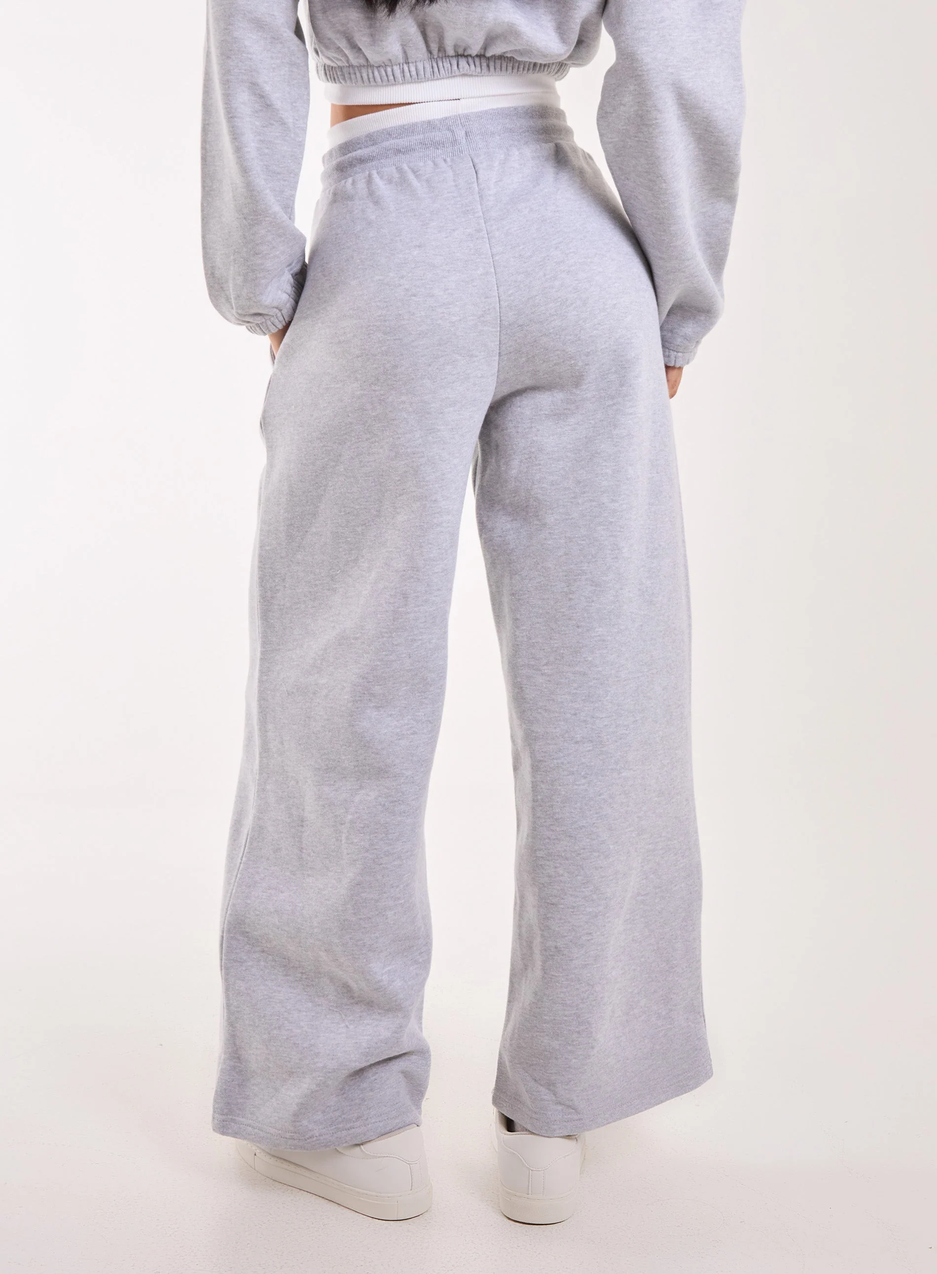 Contrast Waist Band Wide Joggers - Image 4