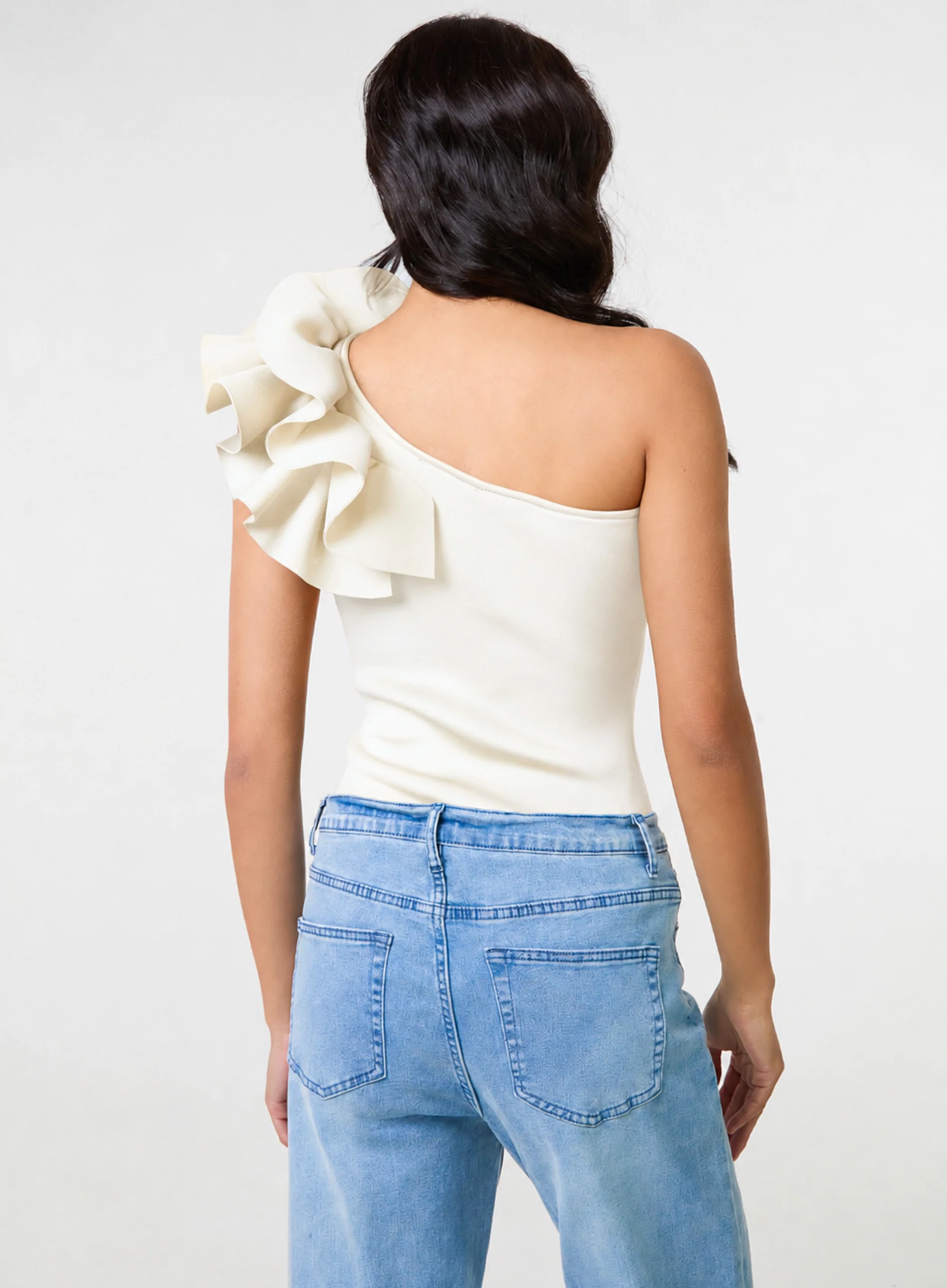 One Shoulder Detail Bodysuit - Image 4