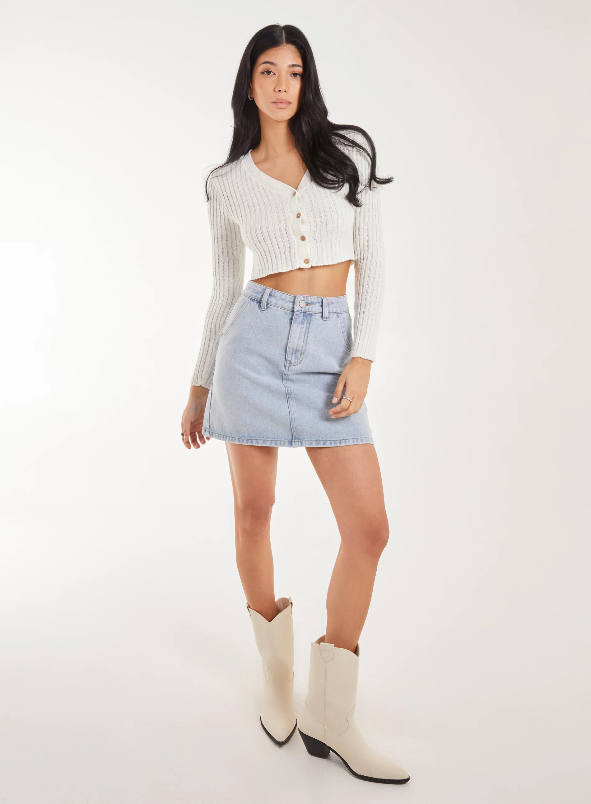 Denim Mini Skirt - Image 3