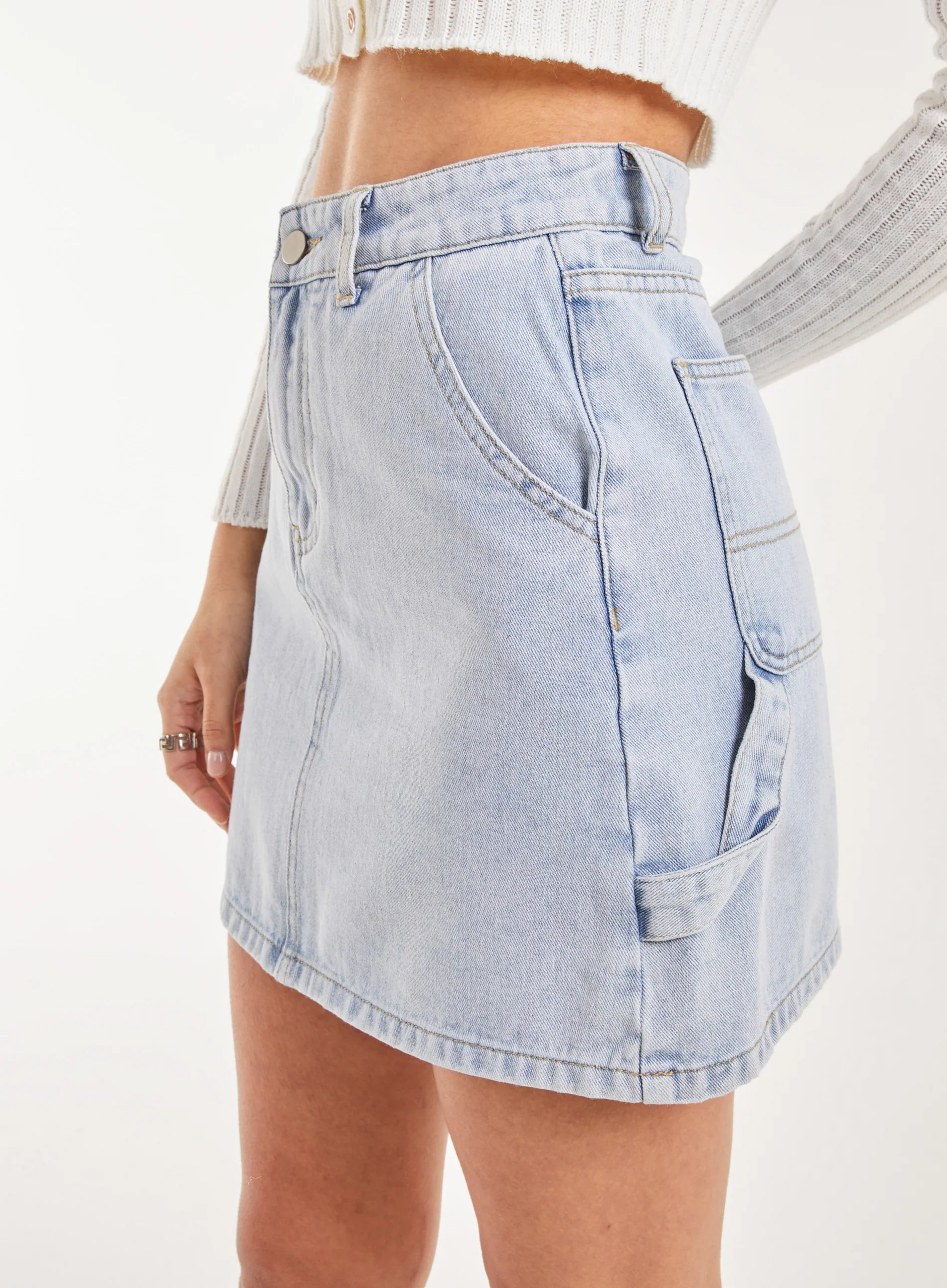 Denim Mini Skirt - Image 4