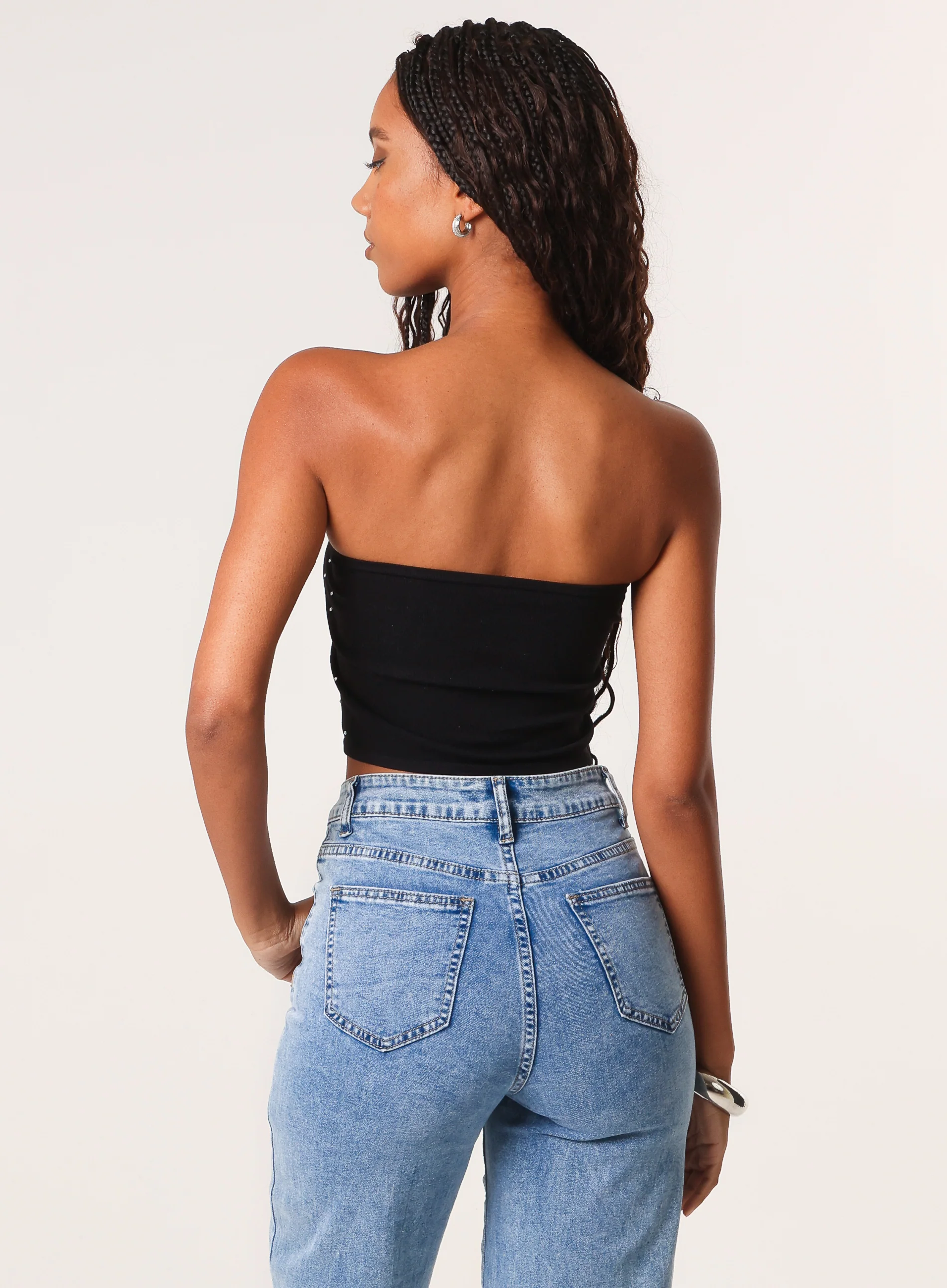 Diamante Bandeau Crop Top - Image 5