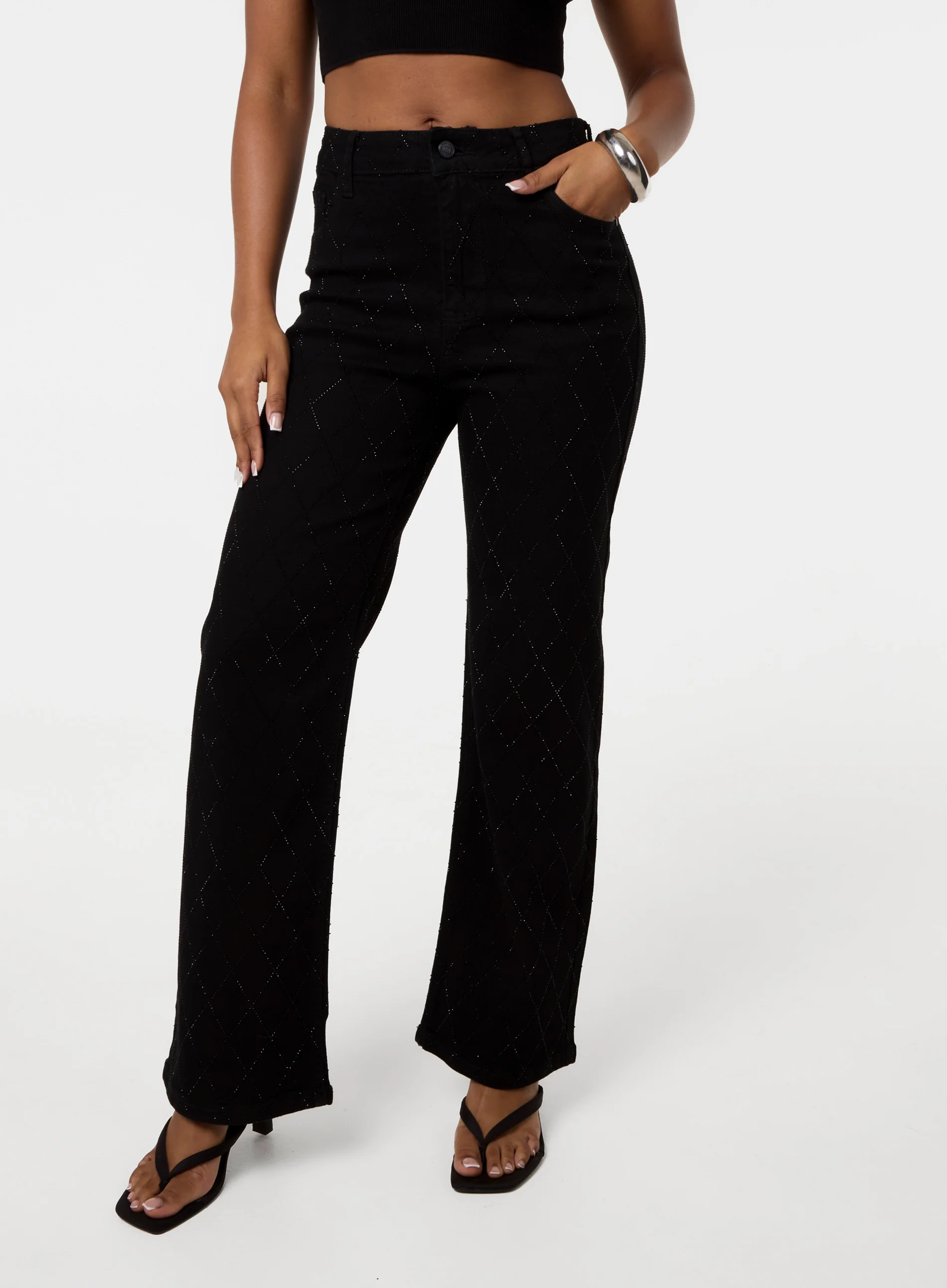 Diamante Embellished Jeans - Image 3