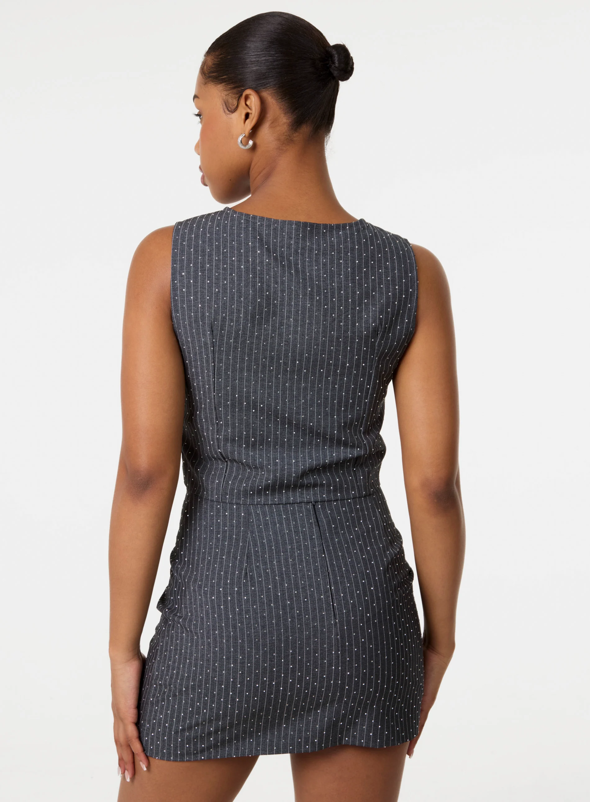 Diamante Pinstripe Waistcoat - Image 4