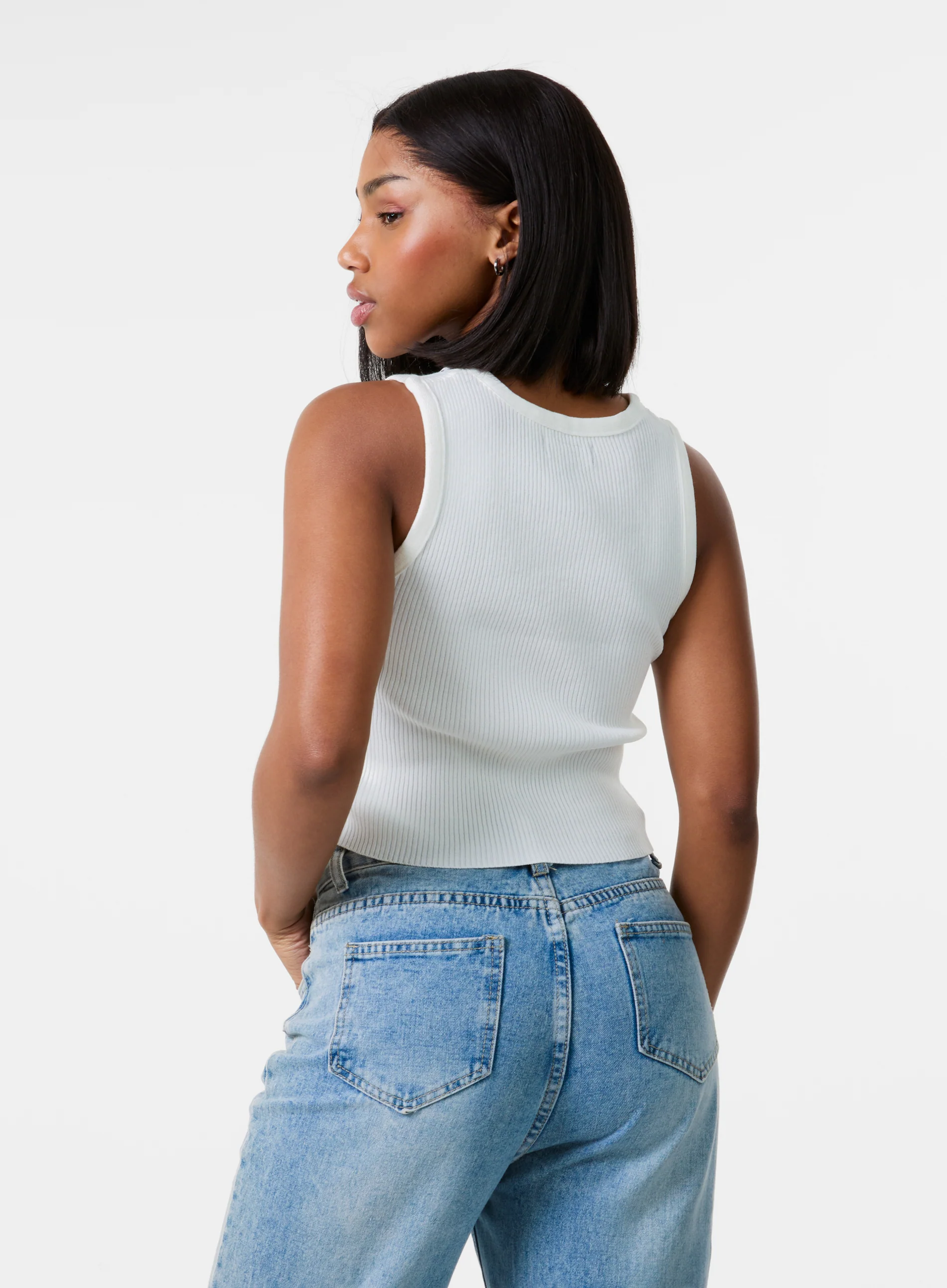 Diamante Ribbed Vest - Image 6
