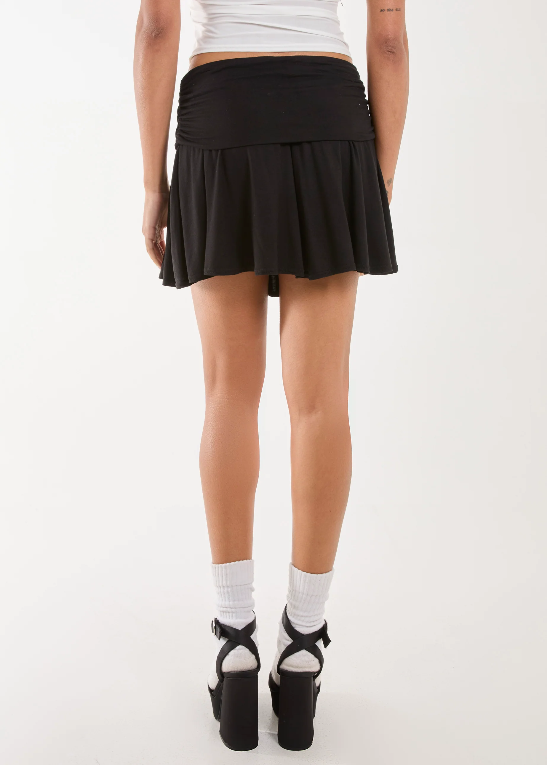 Double Fold Over Mini Skirt - Image 4