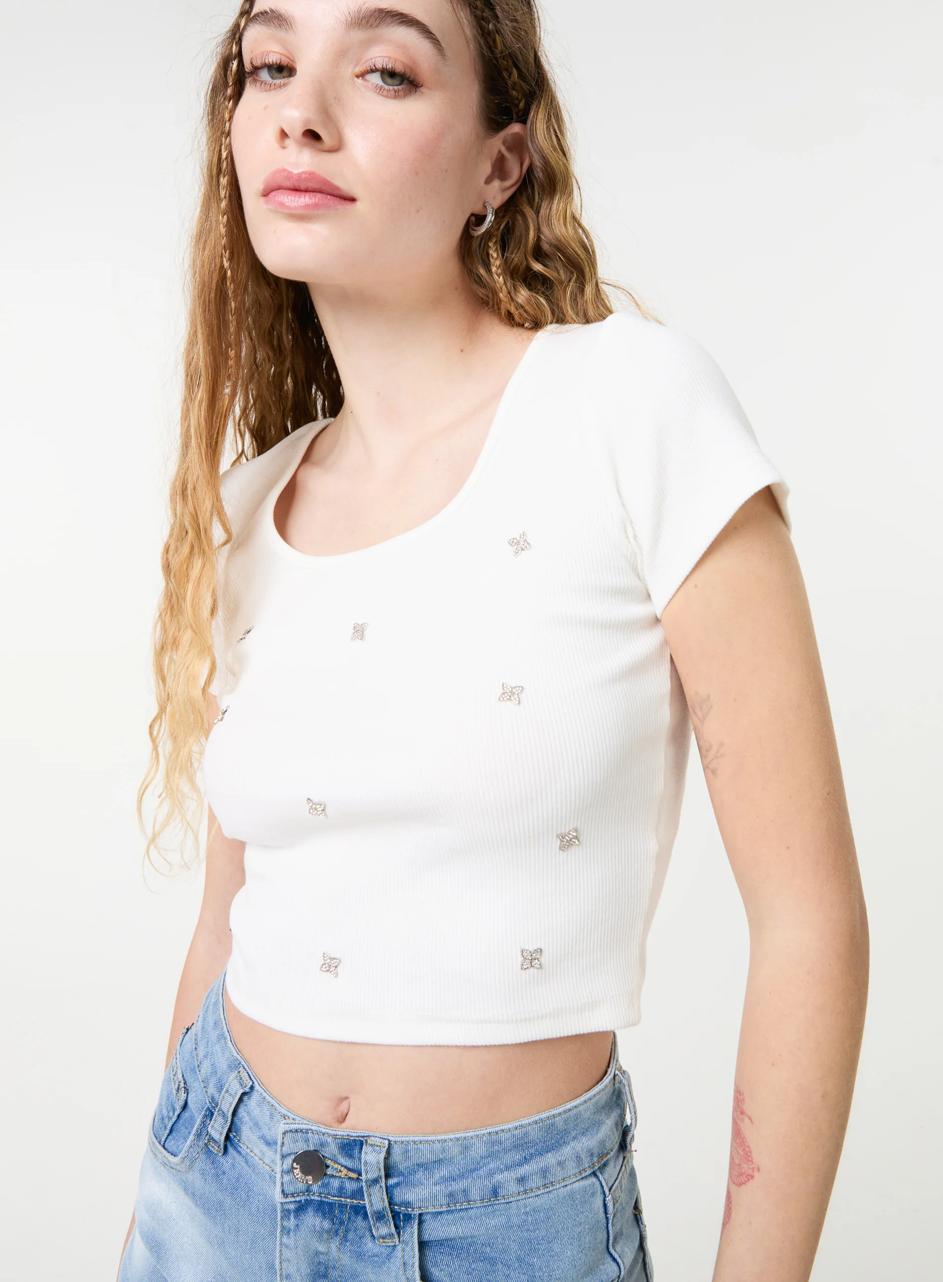 Embellished Wash Rib Top - Image 3