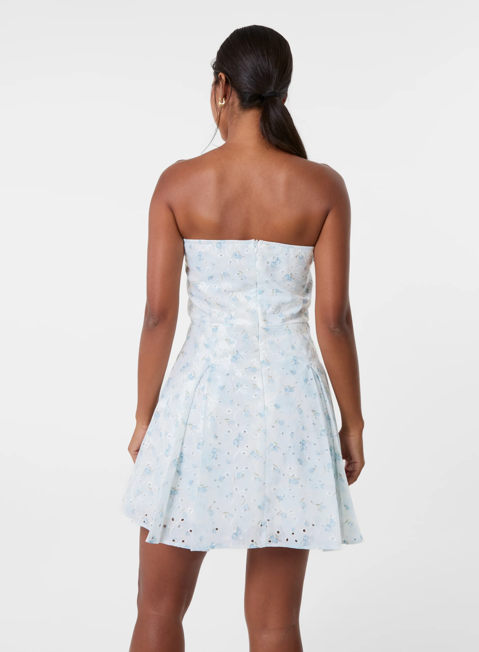 Floral Bandeau Pleat Front Skirt Dress - Image 5