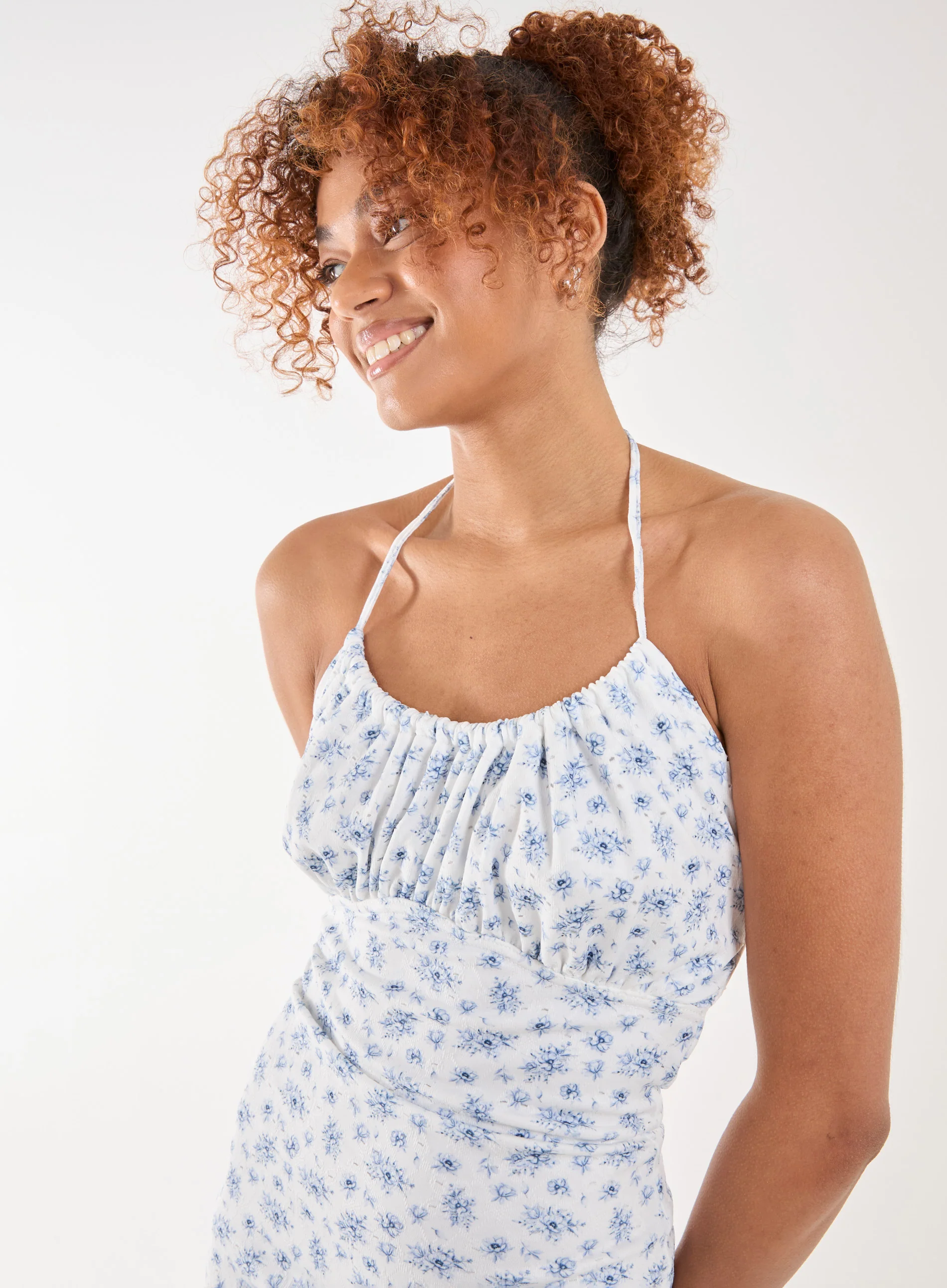 Floral Broderie Mini Dress - Image 3
