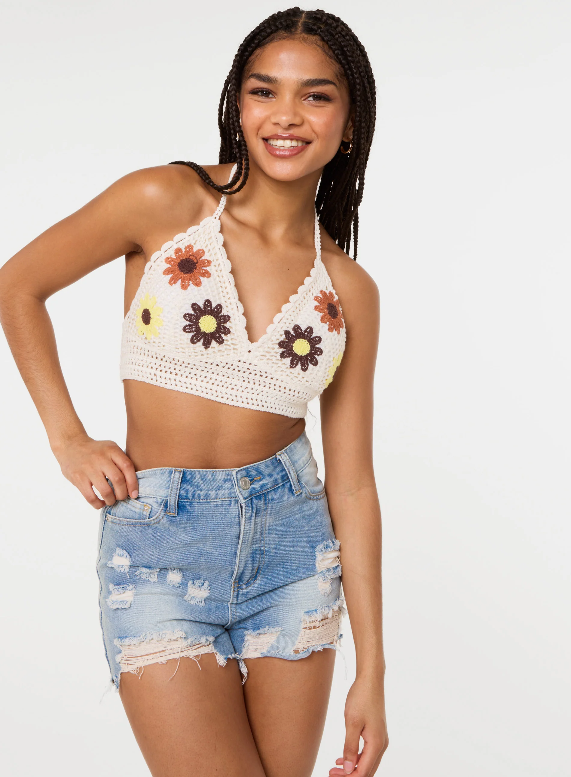 Floral Crochet Bralette - Image 2