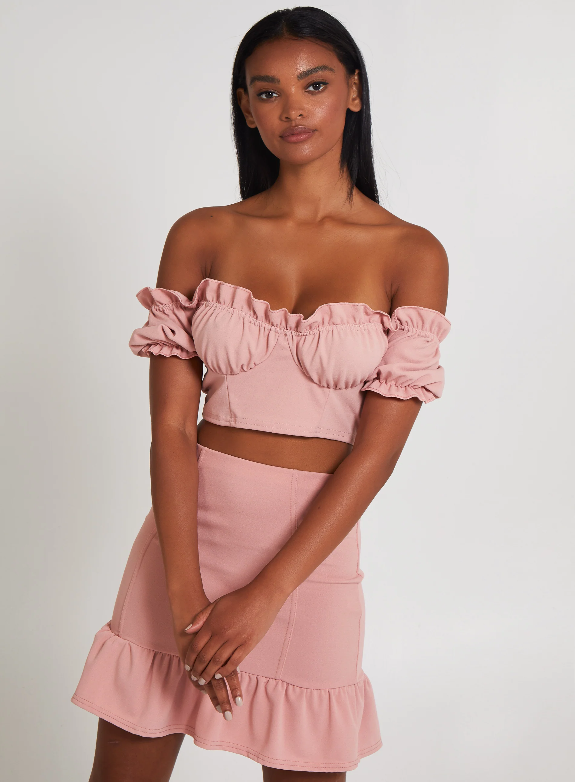 Frill Detail Milkmaid Top - Image 4