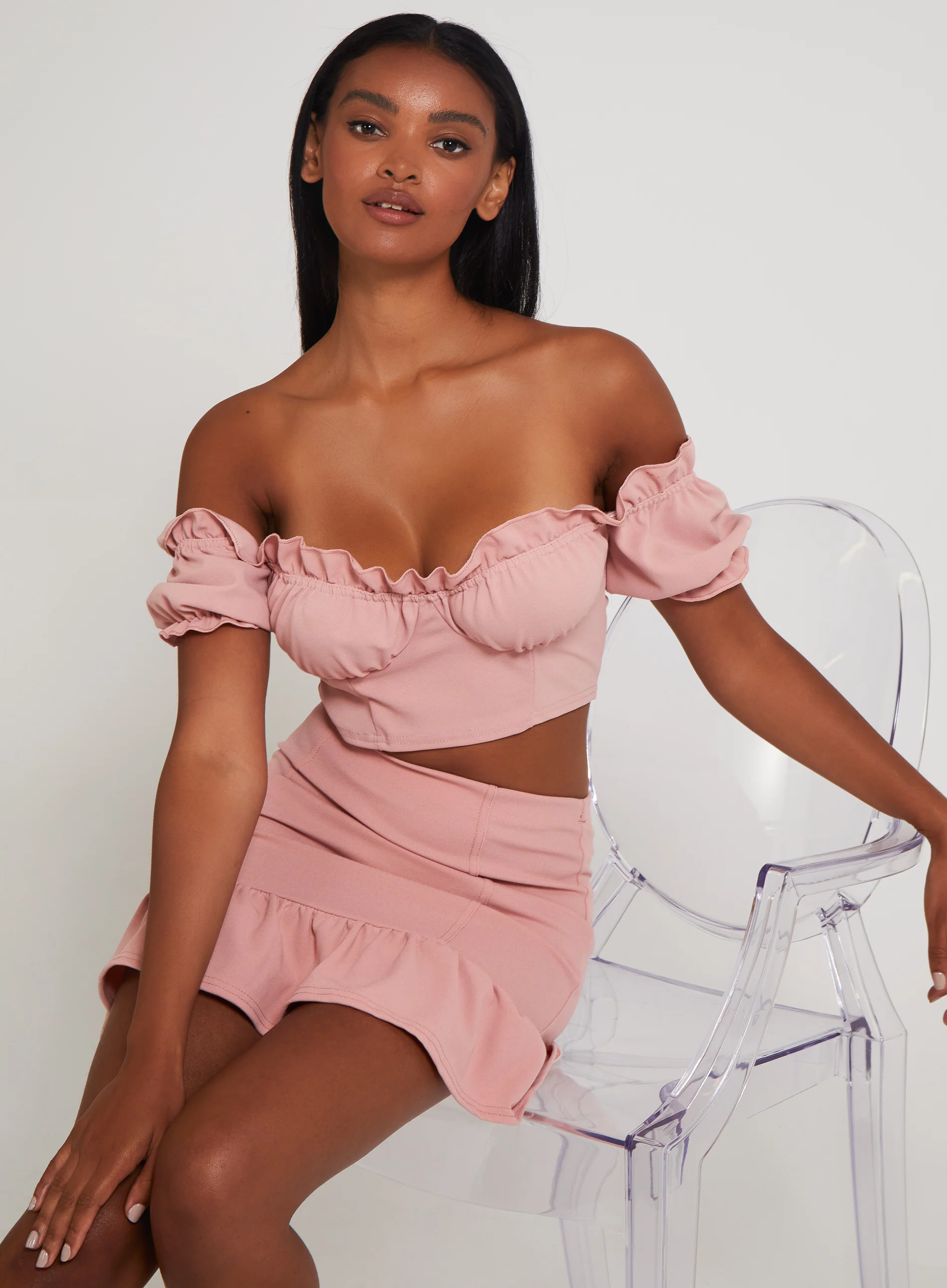 Frill Detail Milkmaid Top - Image 6