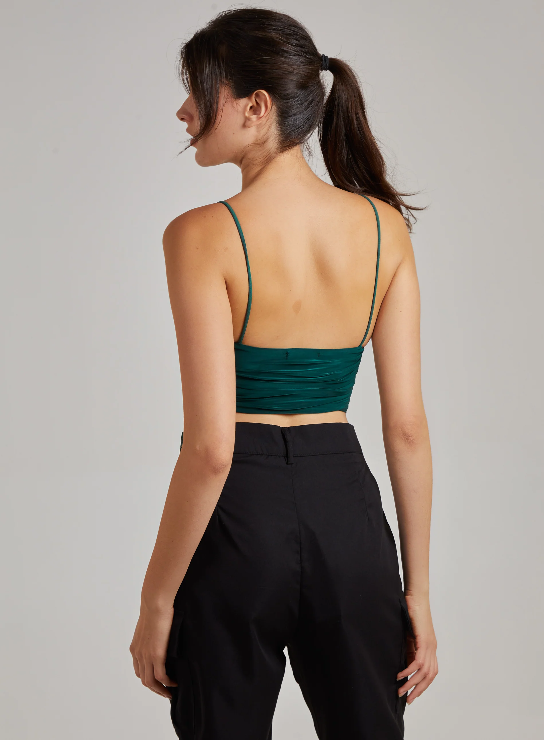 Gathered Ring Detail Slinky Cami Top - Image 5
