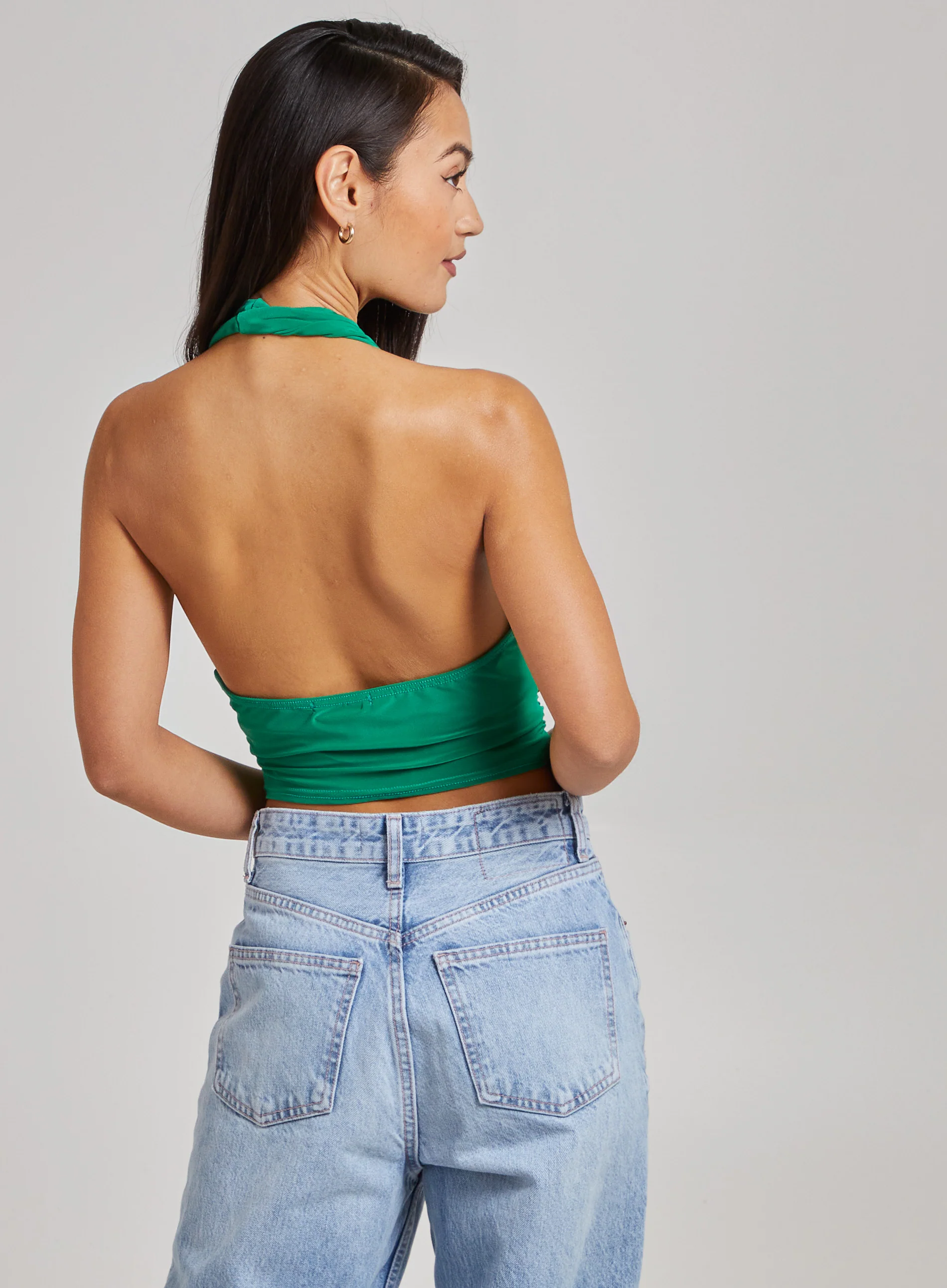 Gathered Halter Neck Slinky Top - Image 2