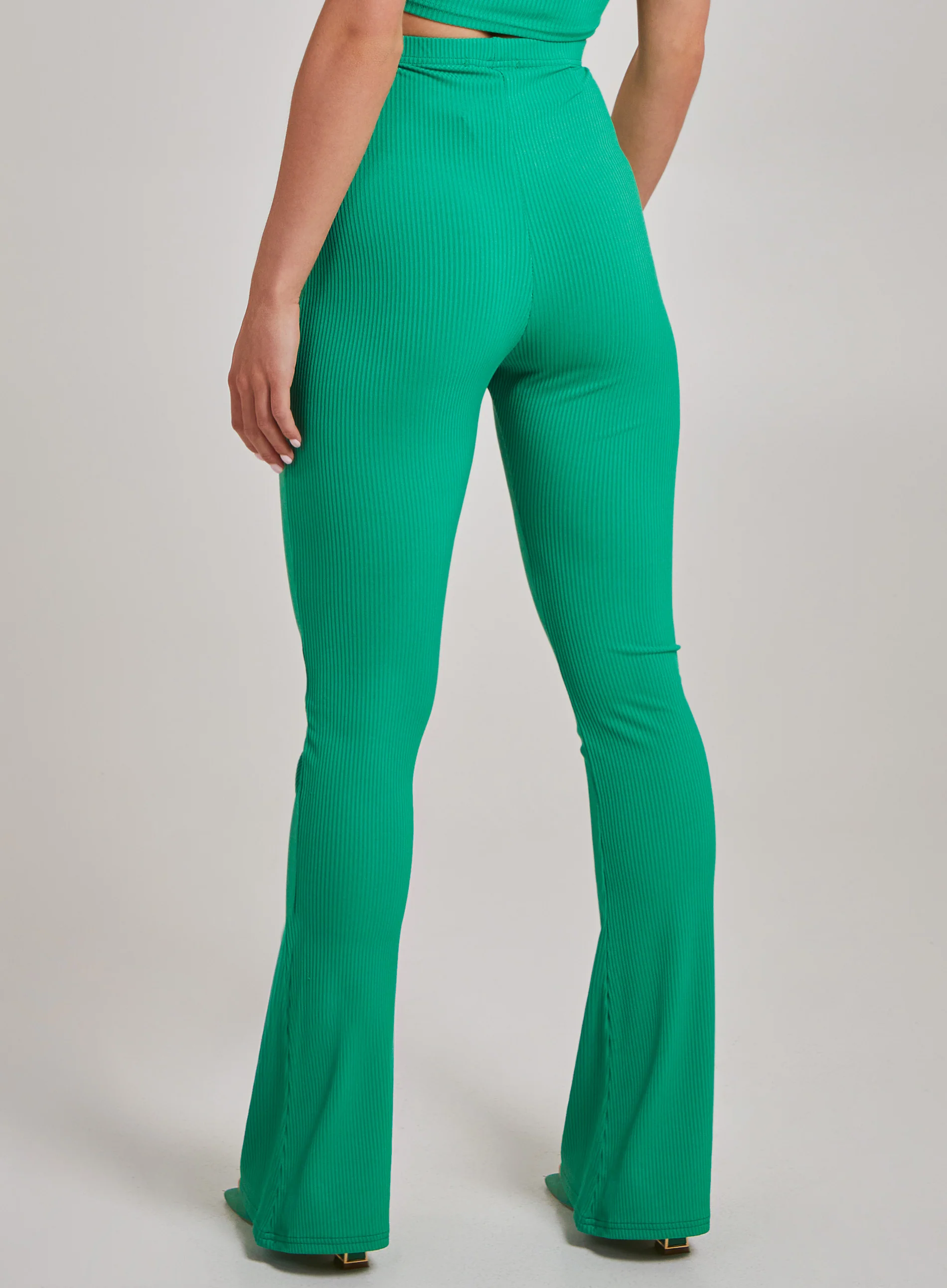 Ribbed Flare Trousers - Image 5
